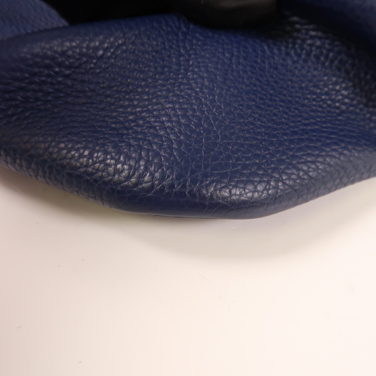 HERMES Clemence皮革Picotin GM銀扣手挽袋Bleu Nuit