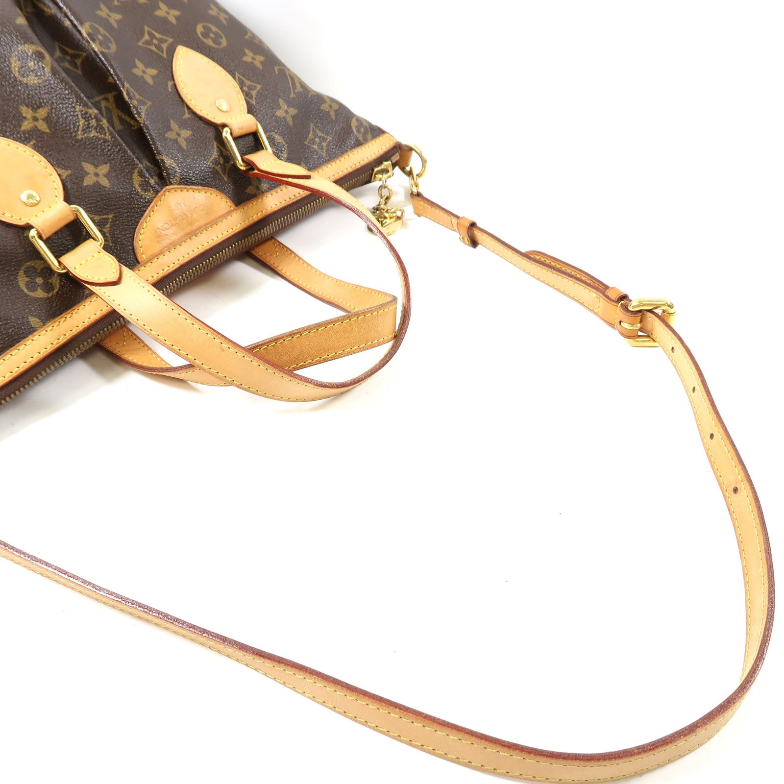 LOUIS VUITTON Monogram Palermo金扣手挽肩背兩用袋啡色