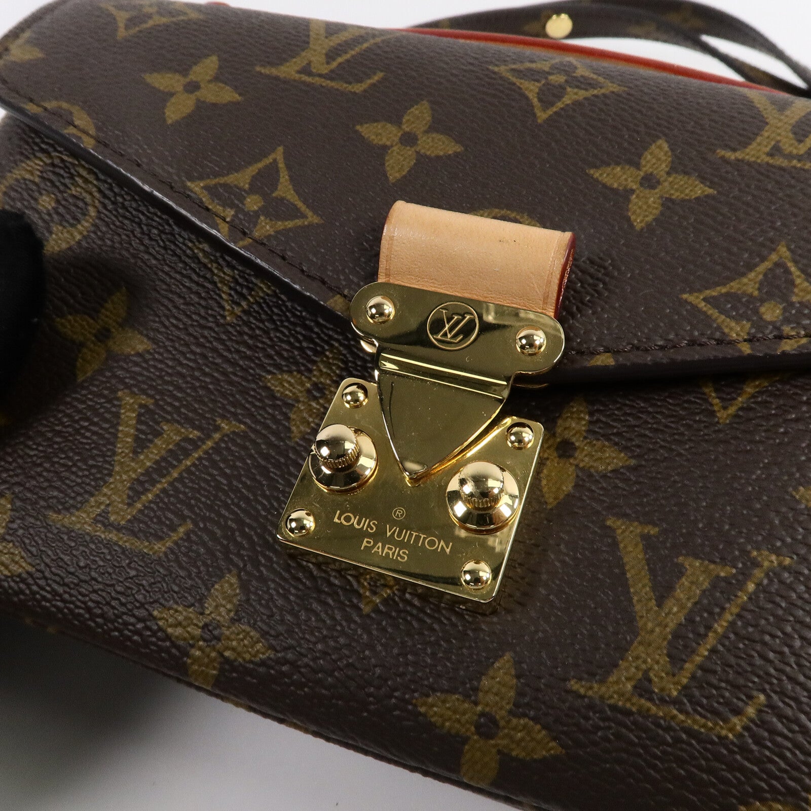 LOUIS VUITTON Monogram Pochette Metis East West金扣手挽肩背兩用袋