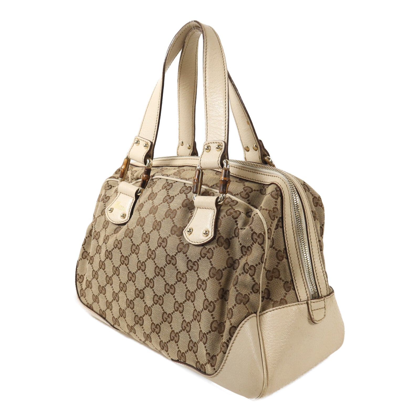 GUCCI 帆布Handle Bag金扣手挽袋