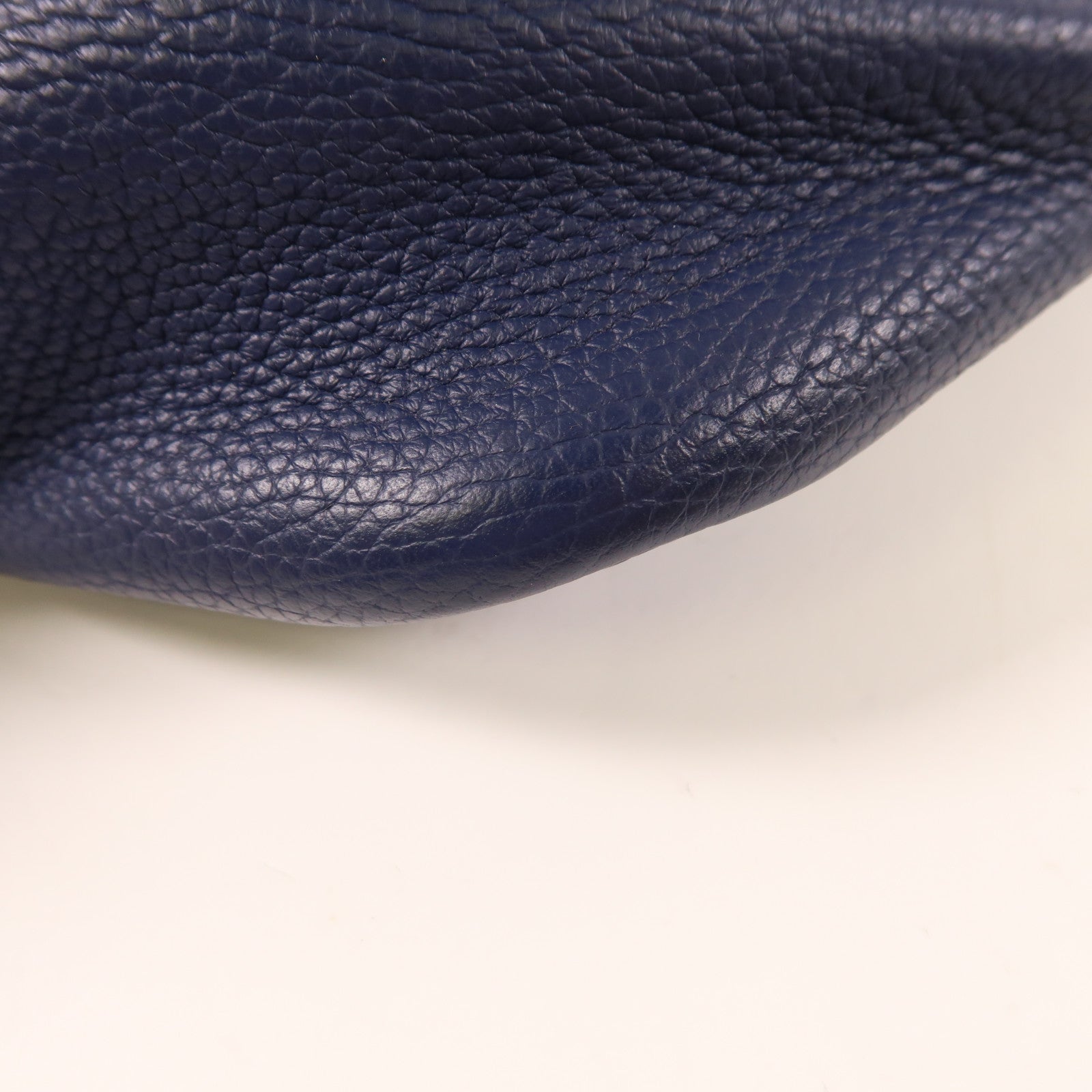 HERMES Clemence皮革Picotin GM銀扣手挽袋Bleu Nuit