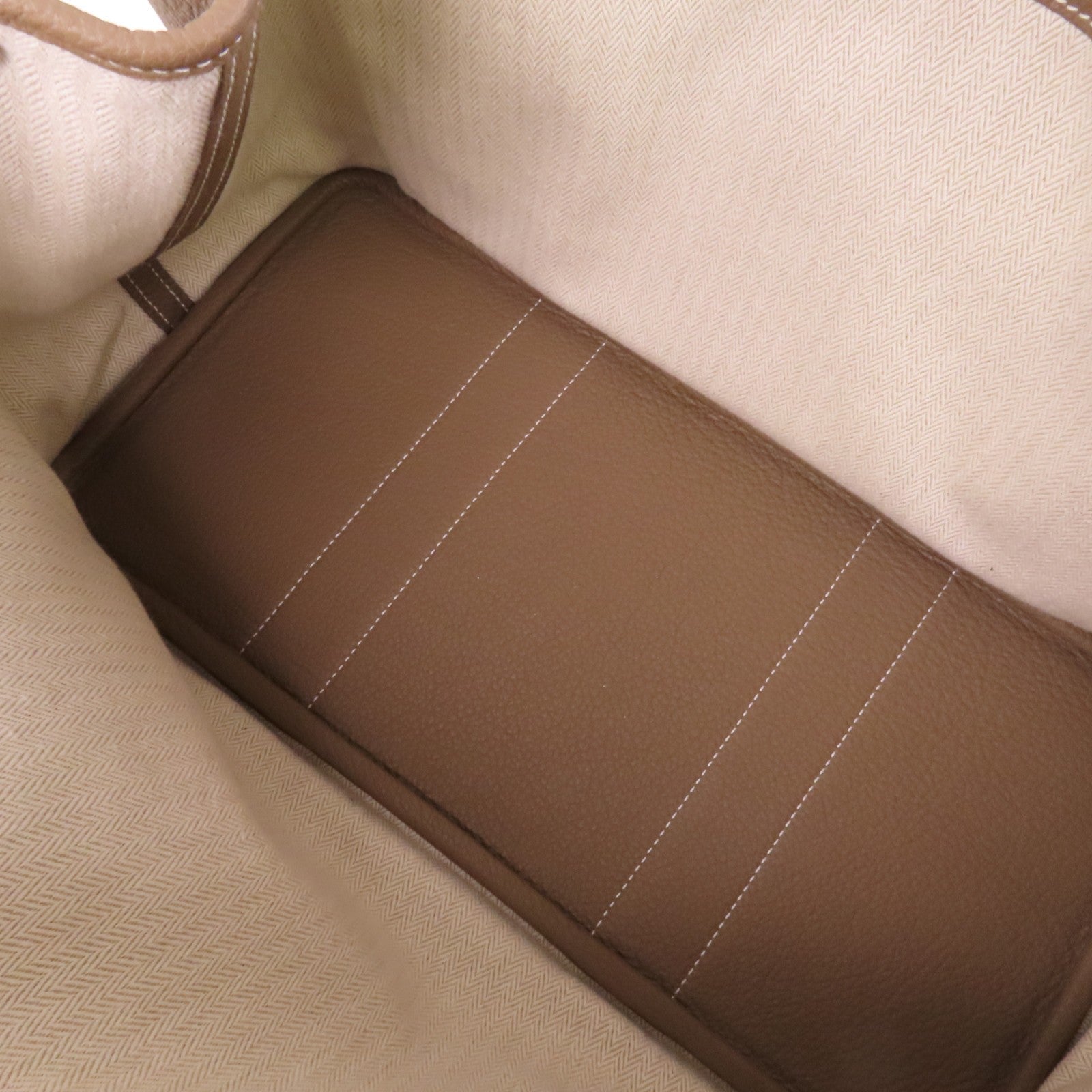 HERMES Negonda皮革GardenParty PM銀扣手挽袋