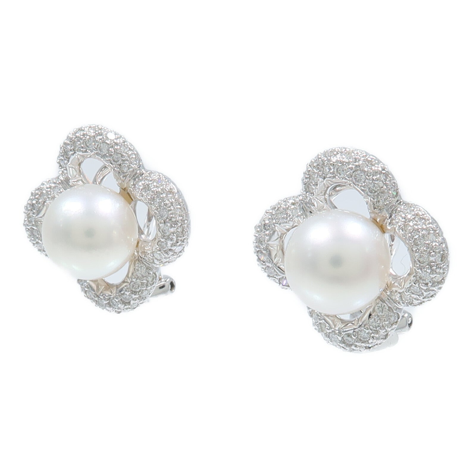 JEWELRY 18K白金Pearl Diamond Earring珍珠/鑽石耳環