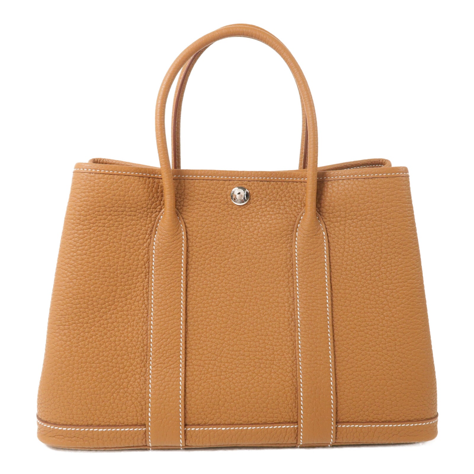 HERMES Negonda皮革Garden Party TPM銀扣手挽袋