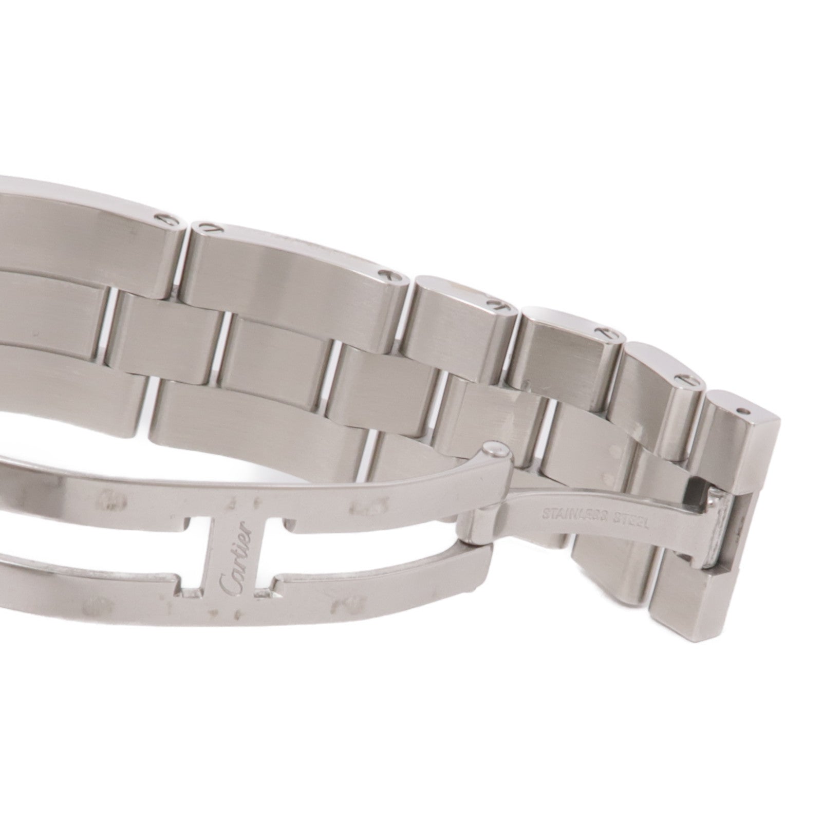 CARTIER Roadster 2618 Automatic Watch Stainless Steel White