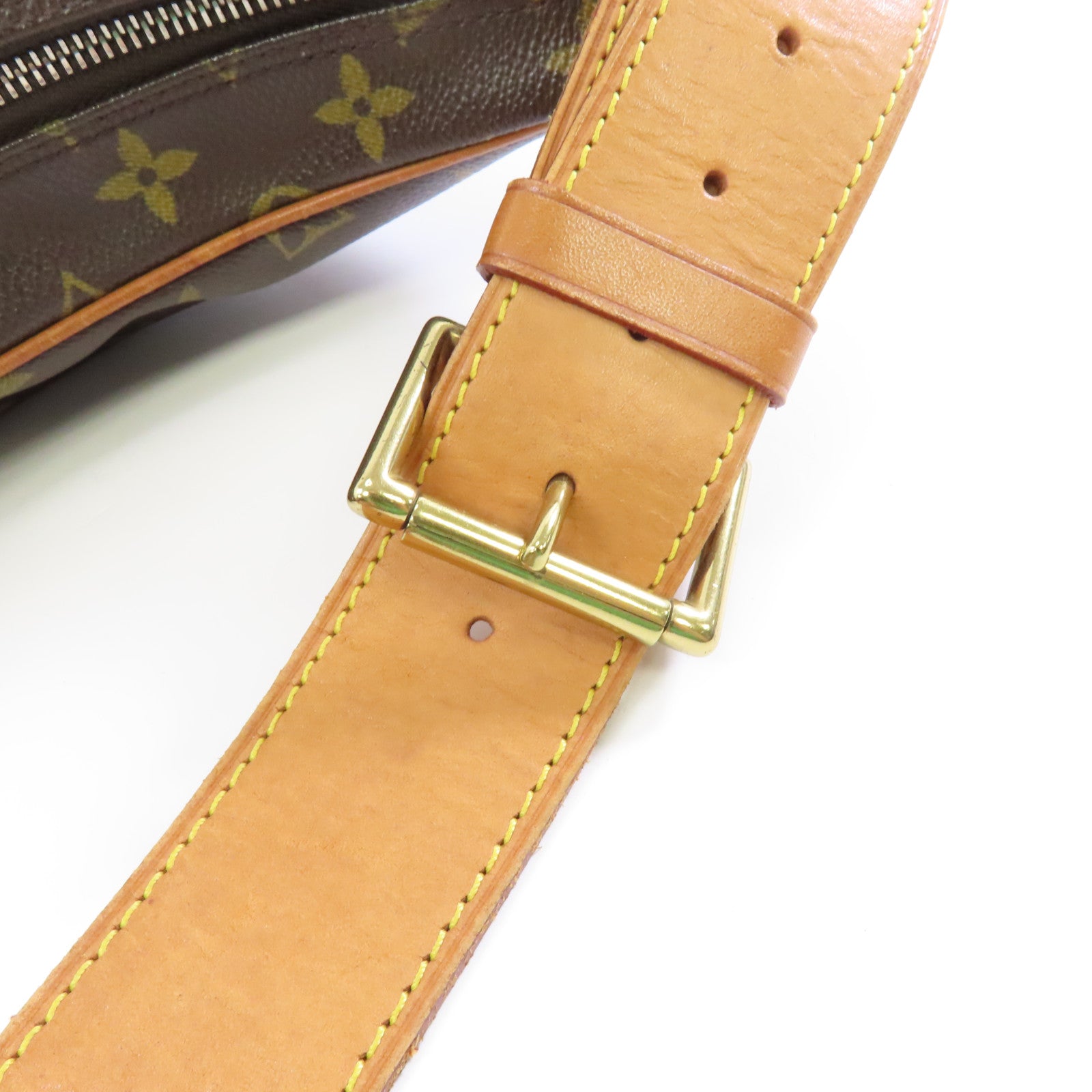 LOUIS VUITTON Monogram Croissant GM金扣肩背袋啡色
