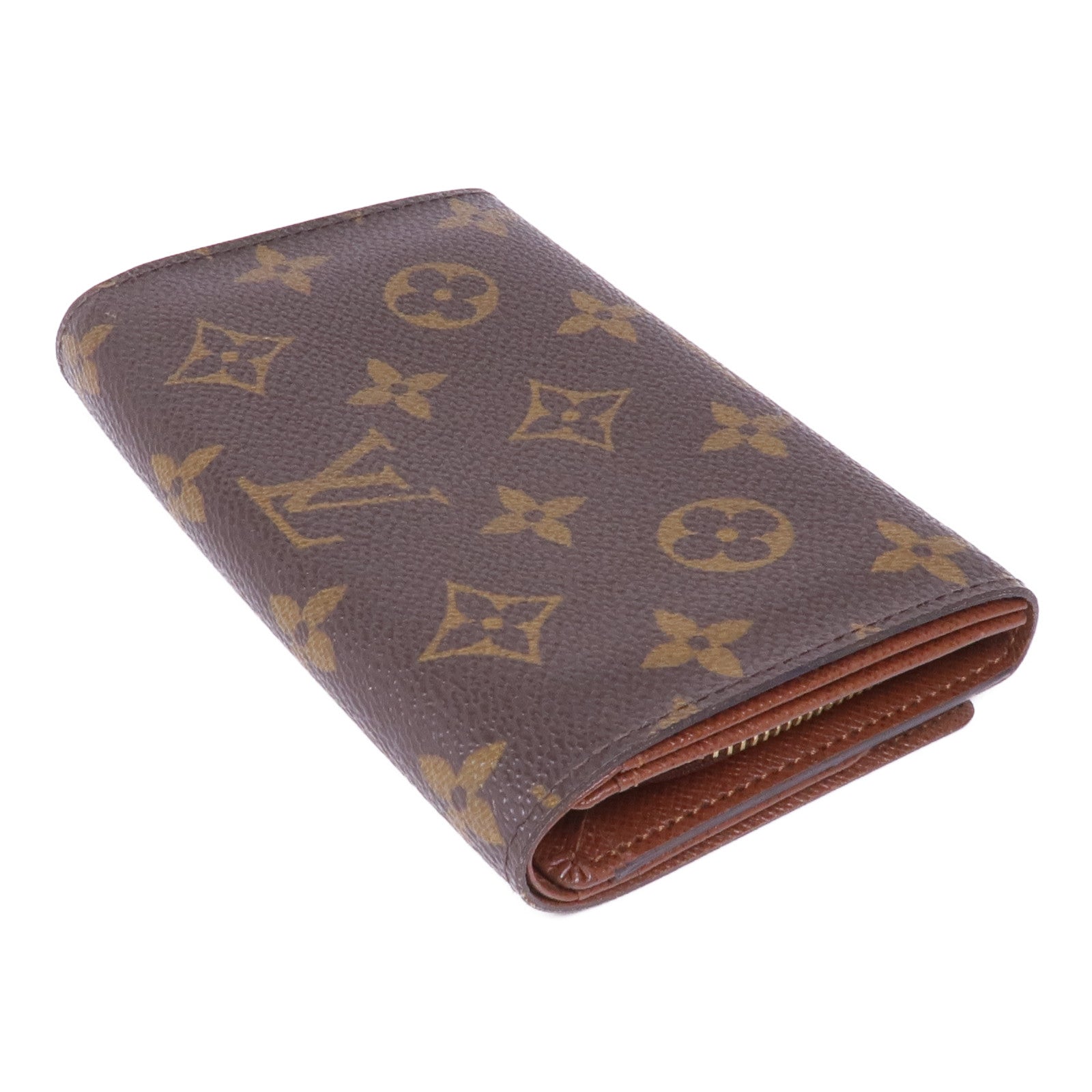 LOUIS VUITTON Monogram Porte Monnaie Billets Trésor金扣錢包