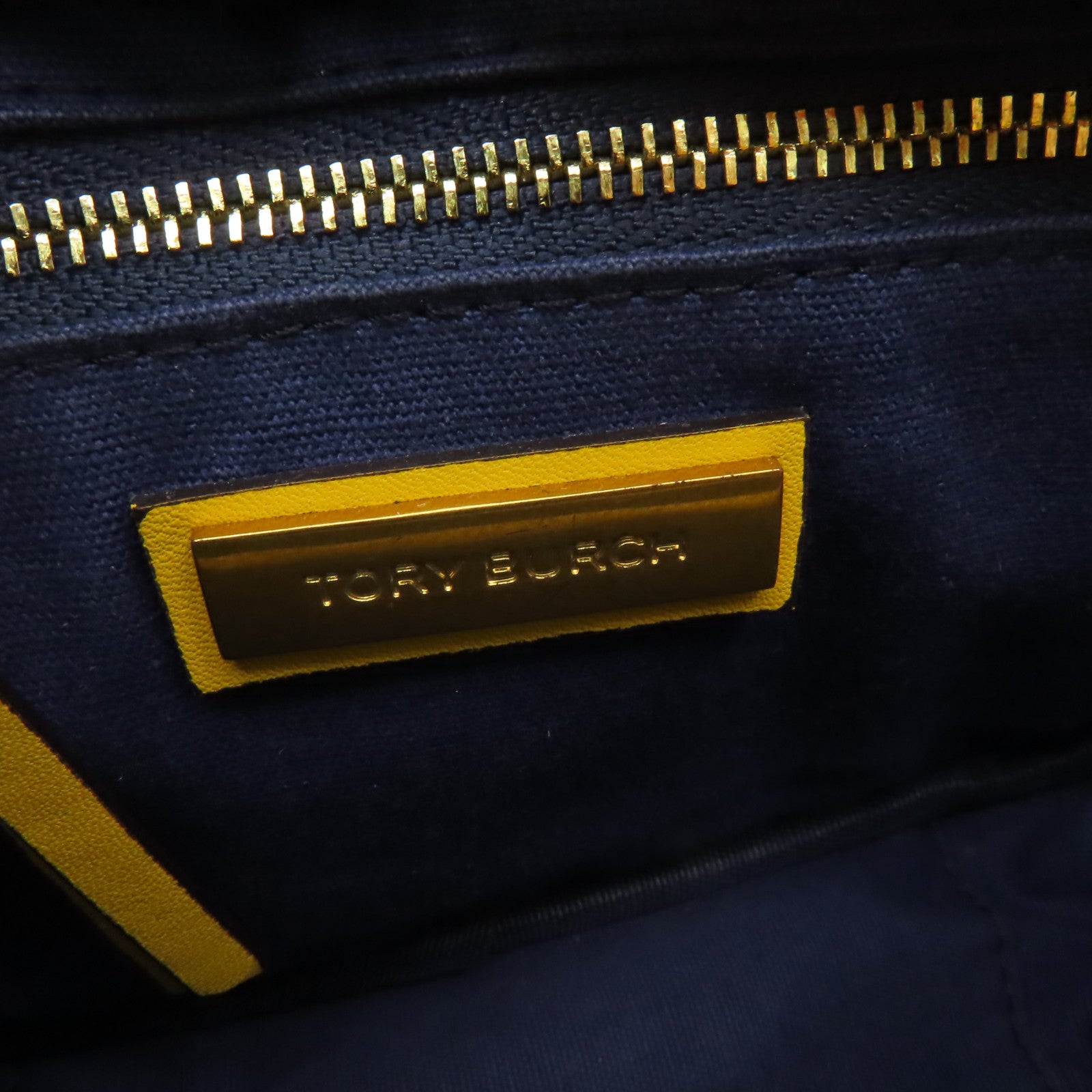 Tory Burch 【激減優惠】牛皮皮革Chain Shoulder Bag金扣鏈帶肩背袋黃色
