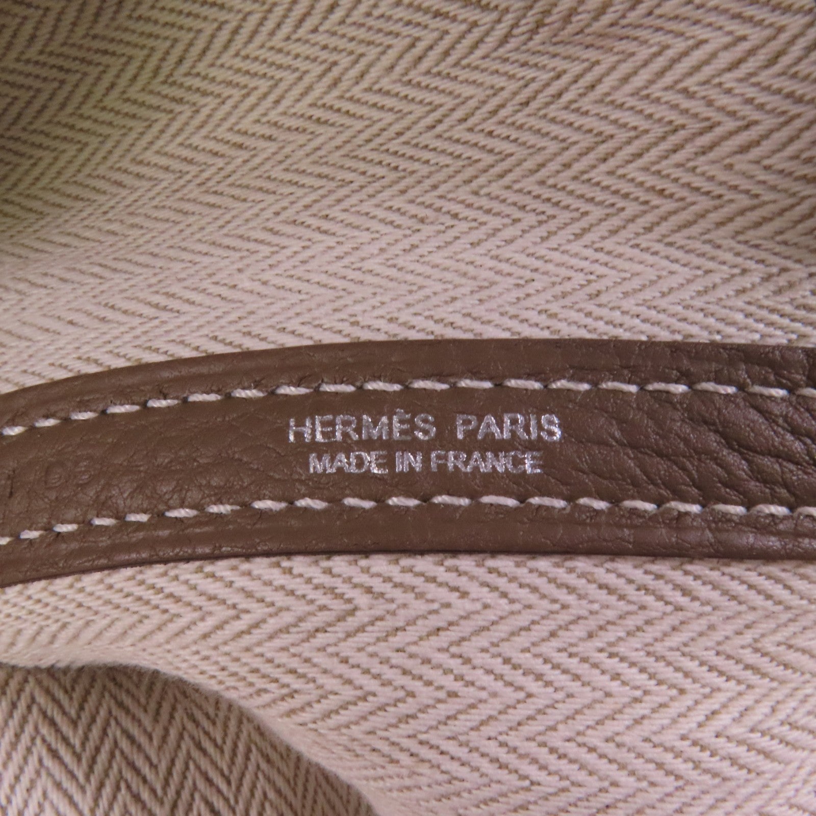 HERMES Negonda皮革GardenParty PM銀扣手挽袋