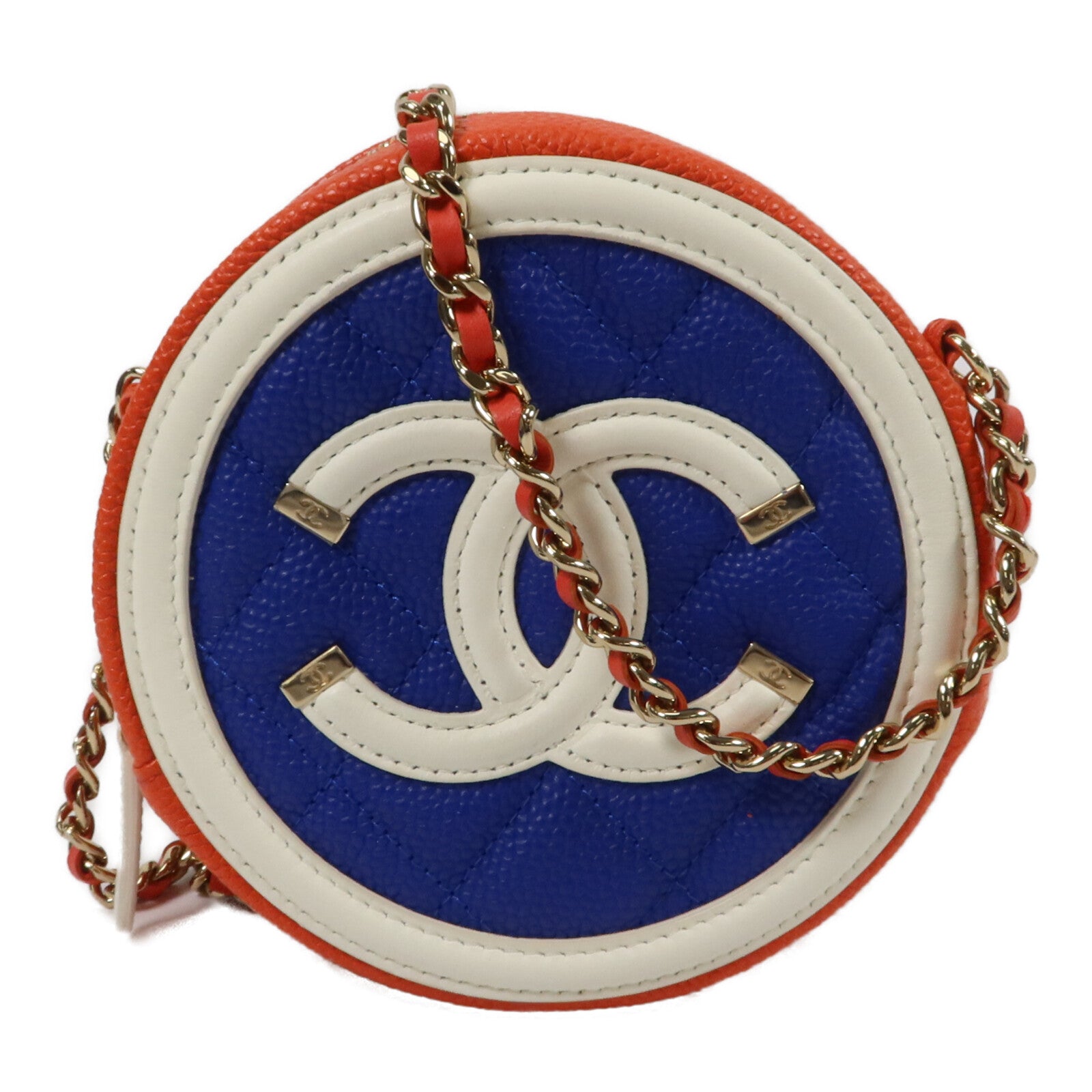 CHANEL 牛皮皮革CC Filigree Round Bag