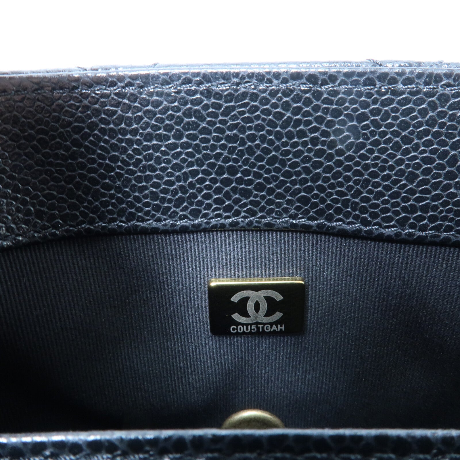 CHANEL 牛皮皮革Chain Shoulder金扣鏈帶肩背袋