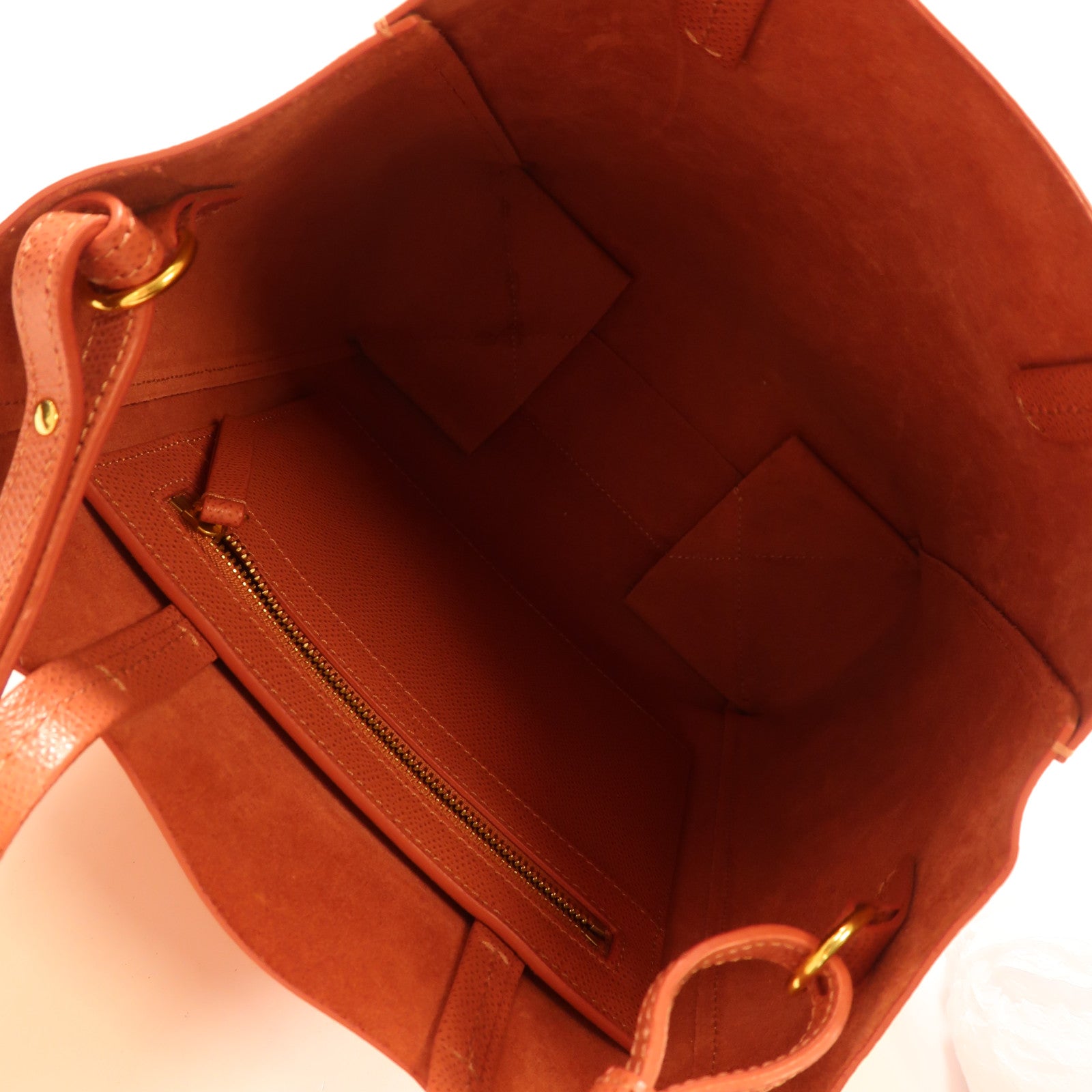 CELINE GHWV ertical Small Cabas 2 Way Bag 402412 Calfskin Leather Apricot