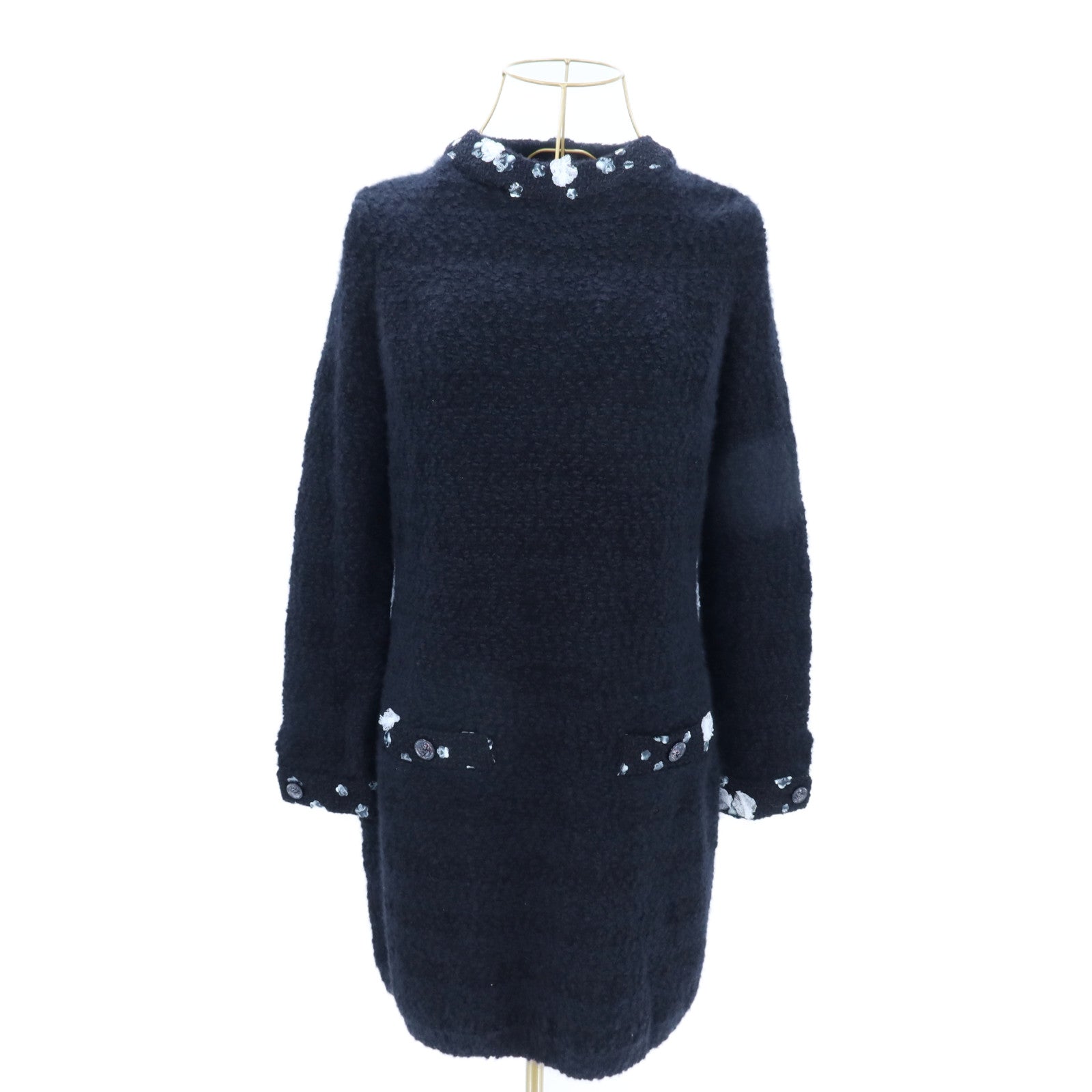 CHANEL Cashmere/Wool/Silk Long-Sleeve Dress連身裙