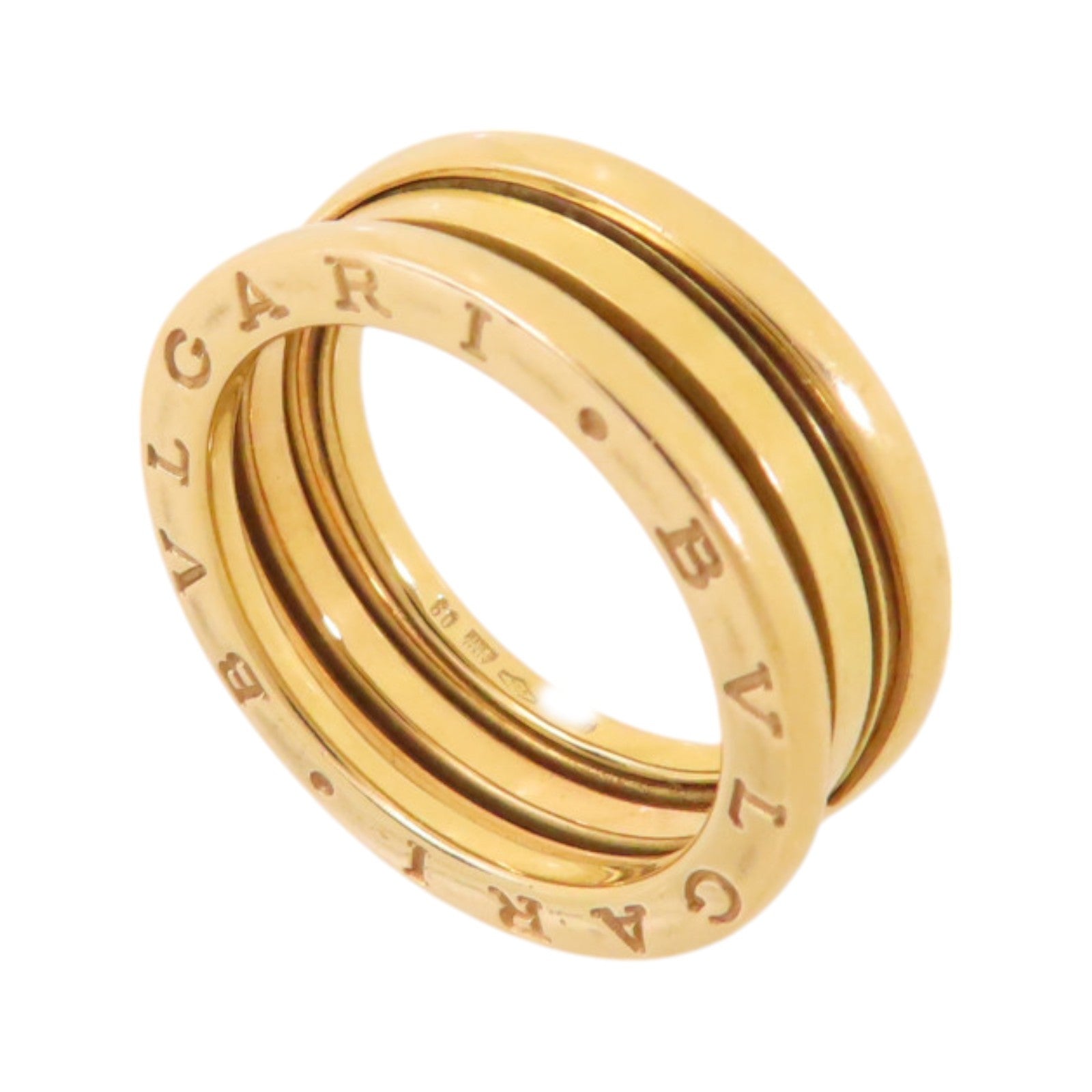 BVLGARI 18K黃金B-Zero1 3 Band Ring戒指#60/US#8.5