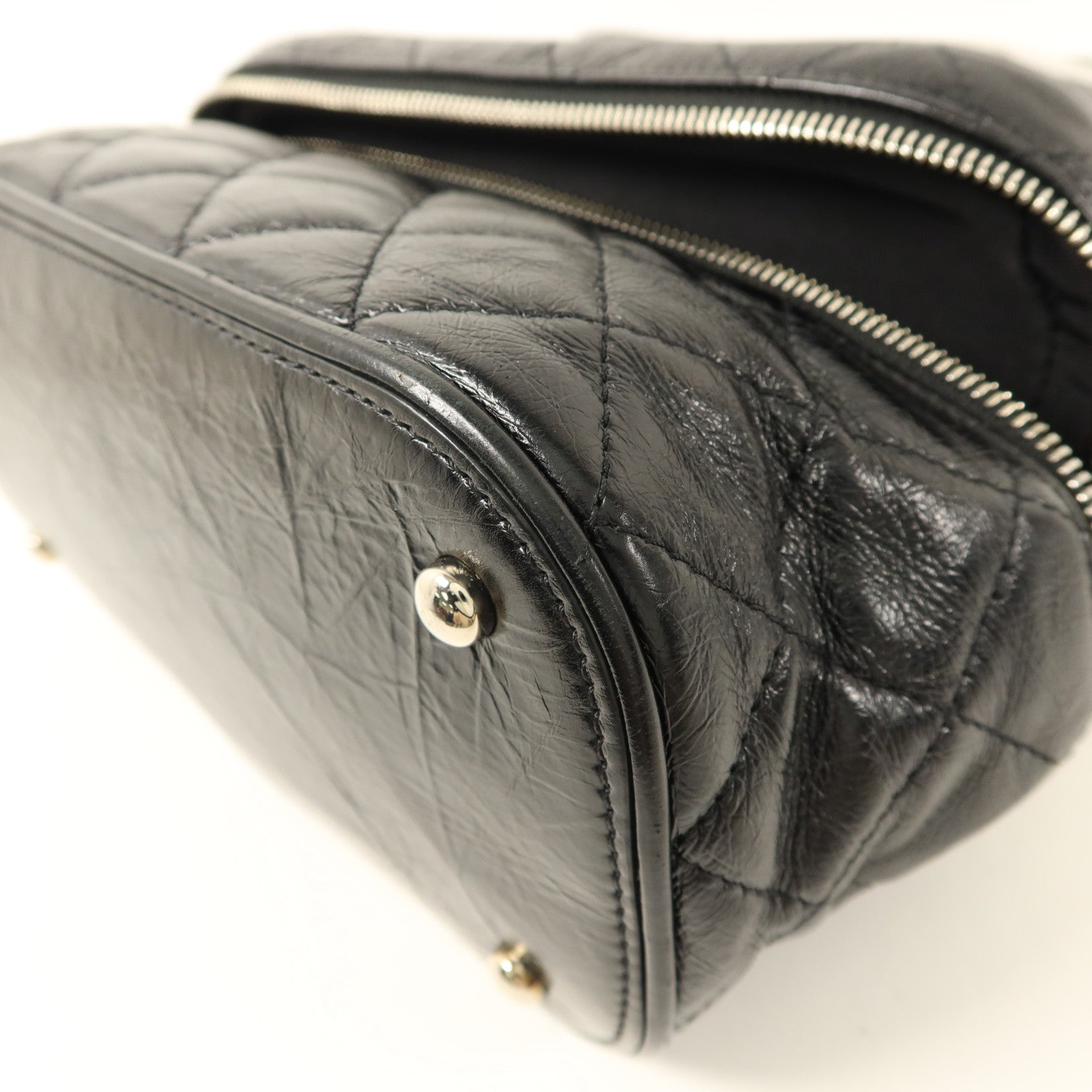 CHANEL PVC/牛皮皮革Shoulder Bag銀扣肩背袋