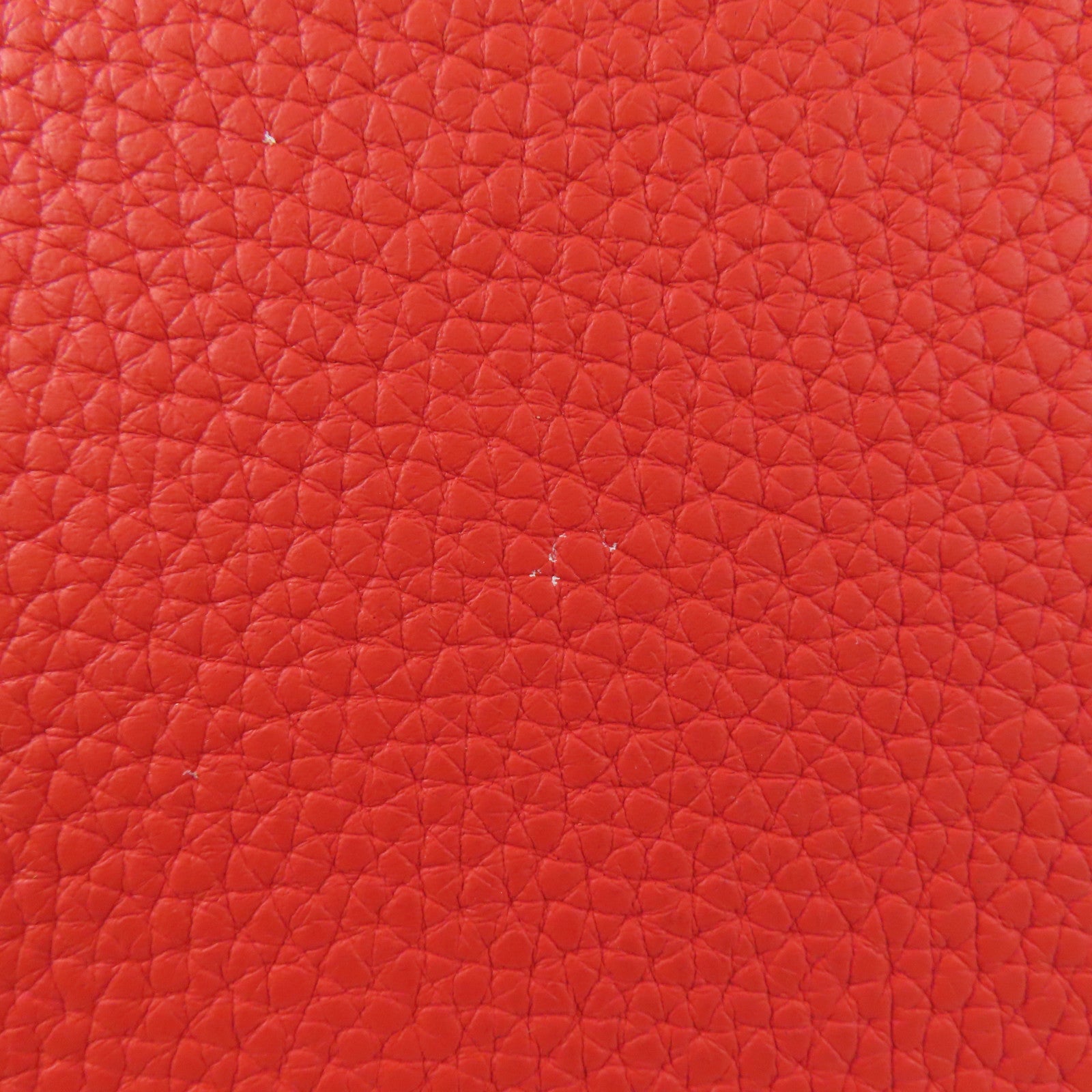 HERMES 【激減優惠】Clemence皮革Picotin MM銀扣手挽袋Rouge Tomate