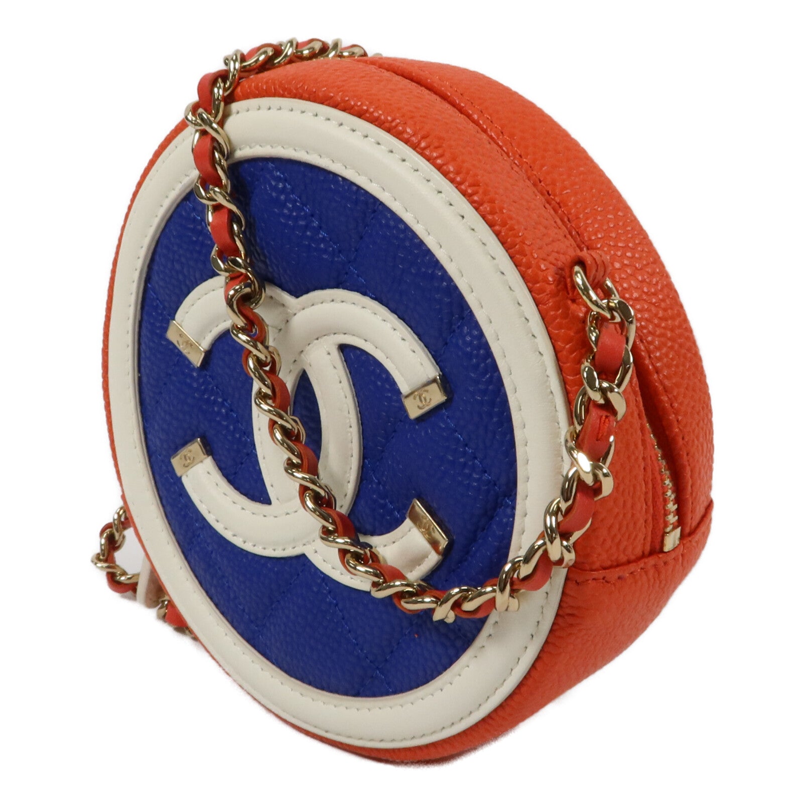 CHANEL 牛皮皮革CC Filigree Round Bag