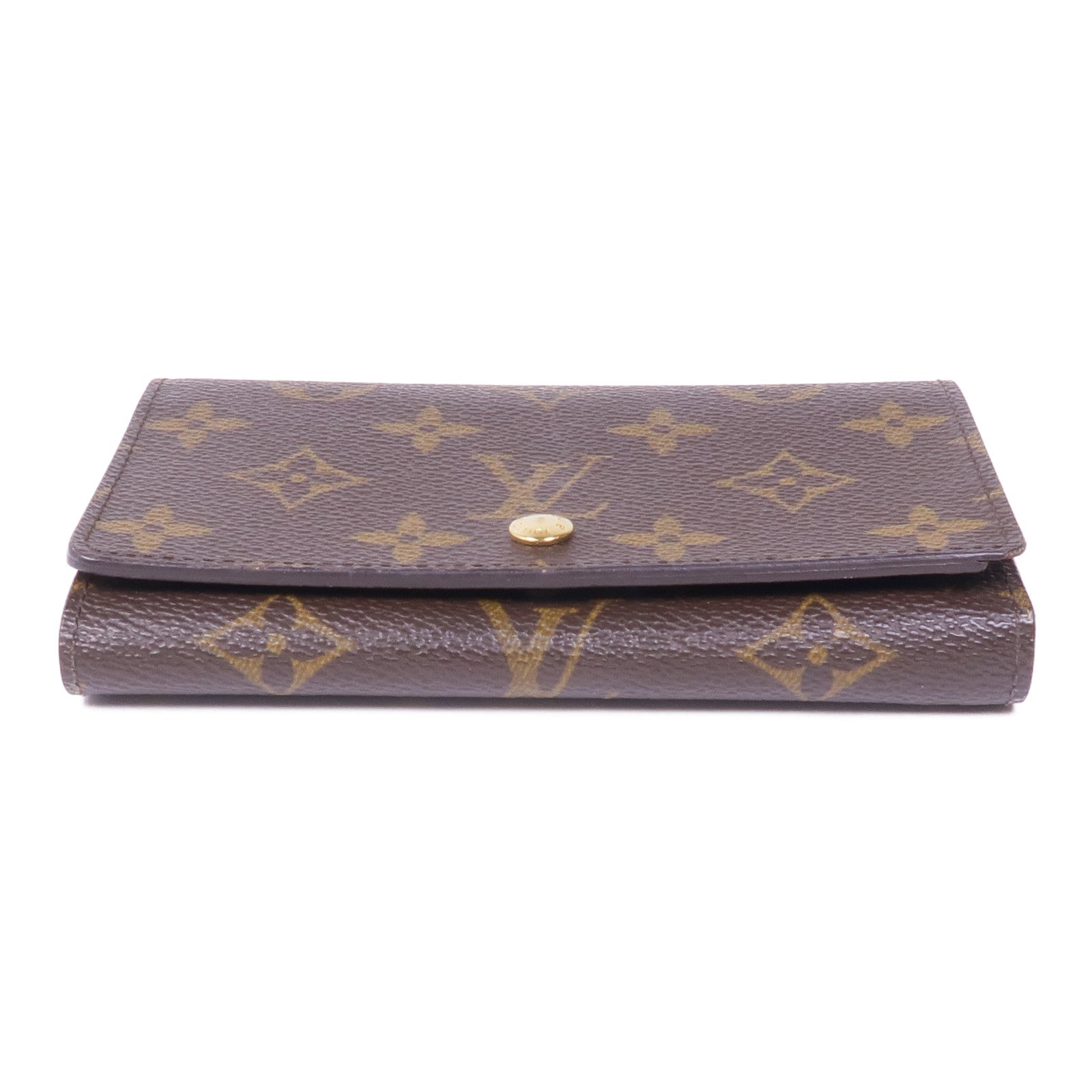 LOUIS VUITTON Monogram Porte Monnaie Billets Trésor金扣錢包
