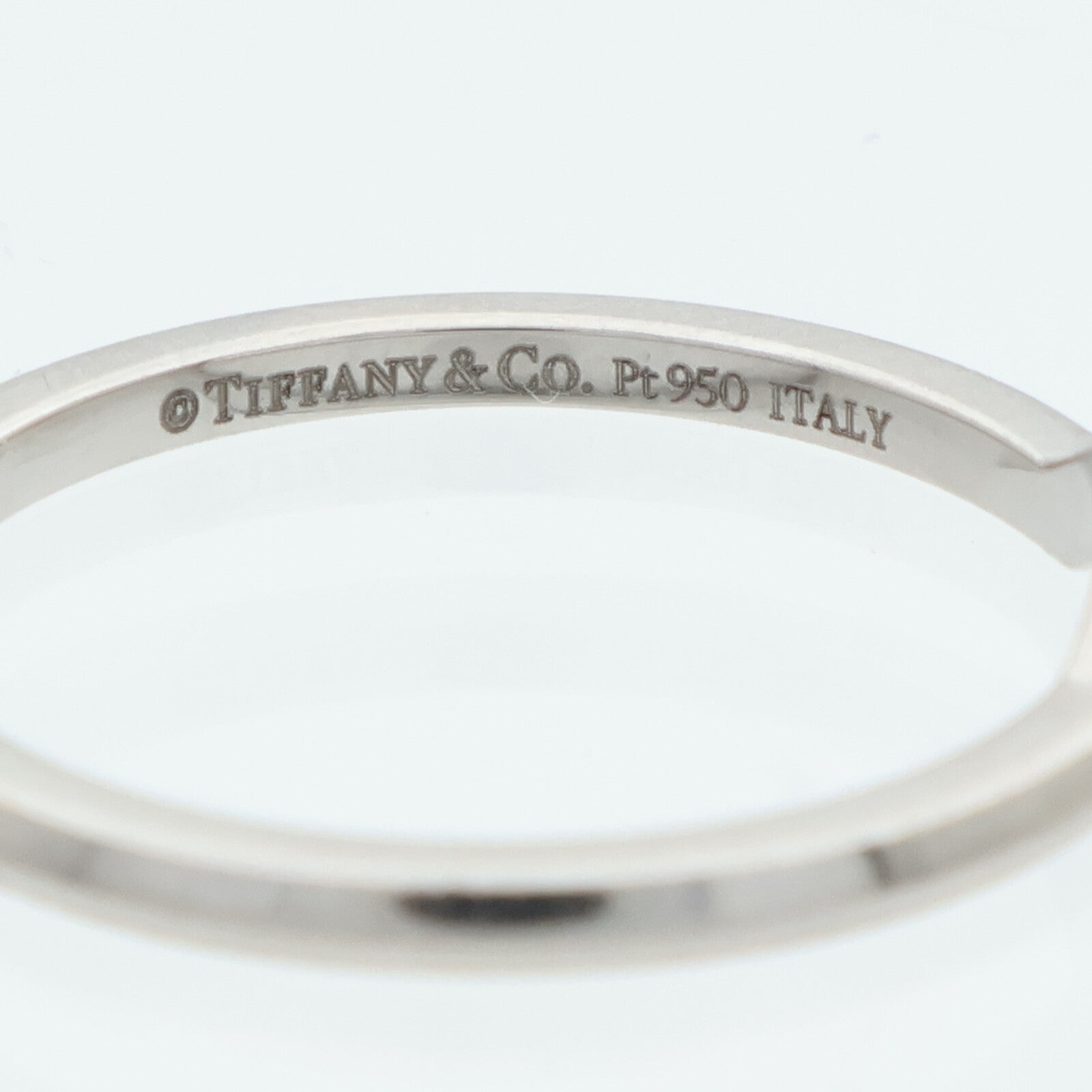 TIFFANY＆CO PT950鉑金V Band Ring戒指