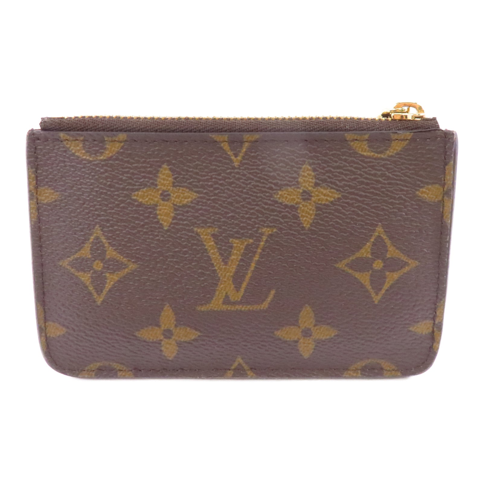 LOUIS VUITTON Monogram Romy Card Case金扣卡片套啡色