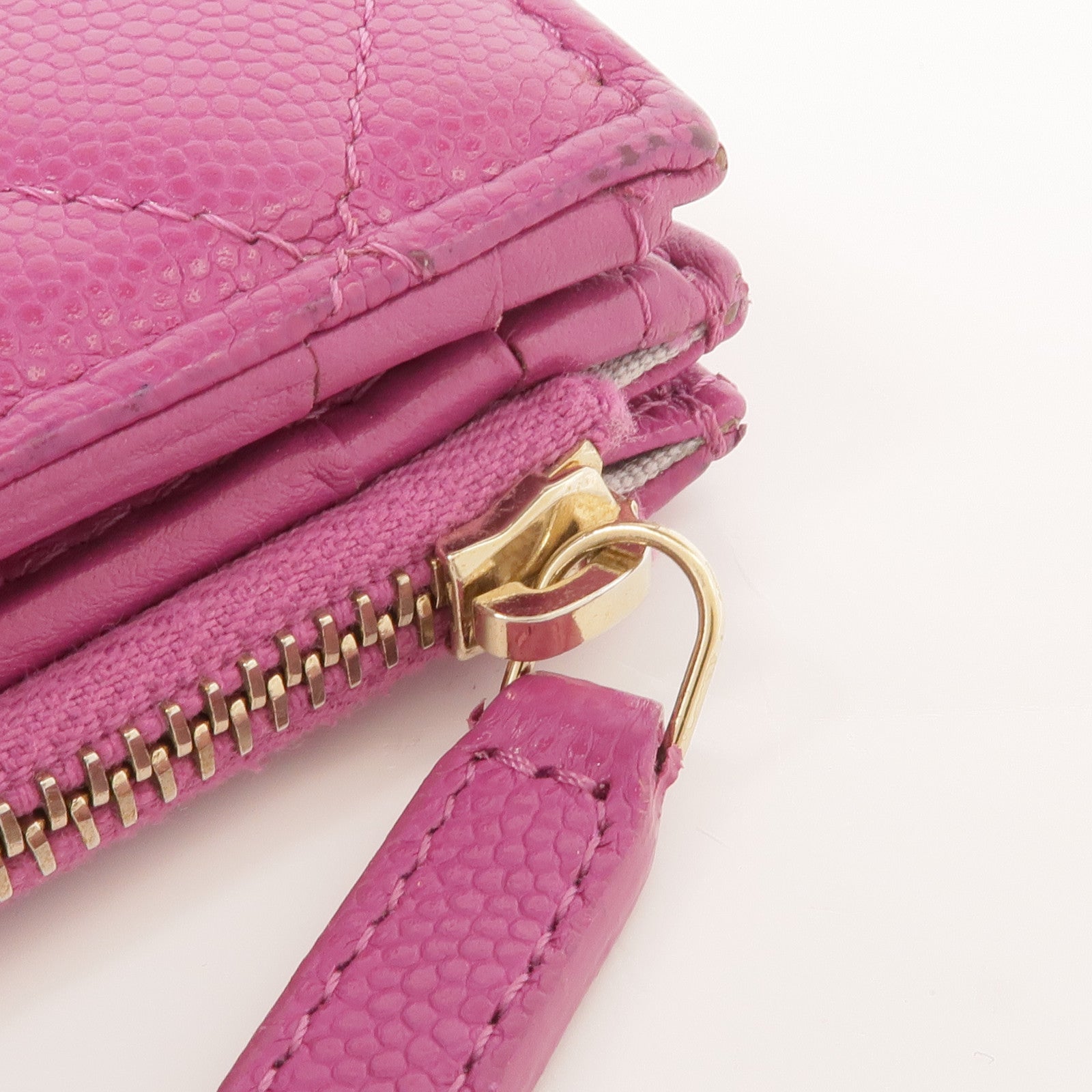 CHANEL 牛皮皮革Wallet金扣錢包