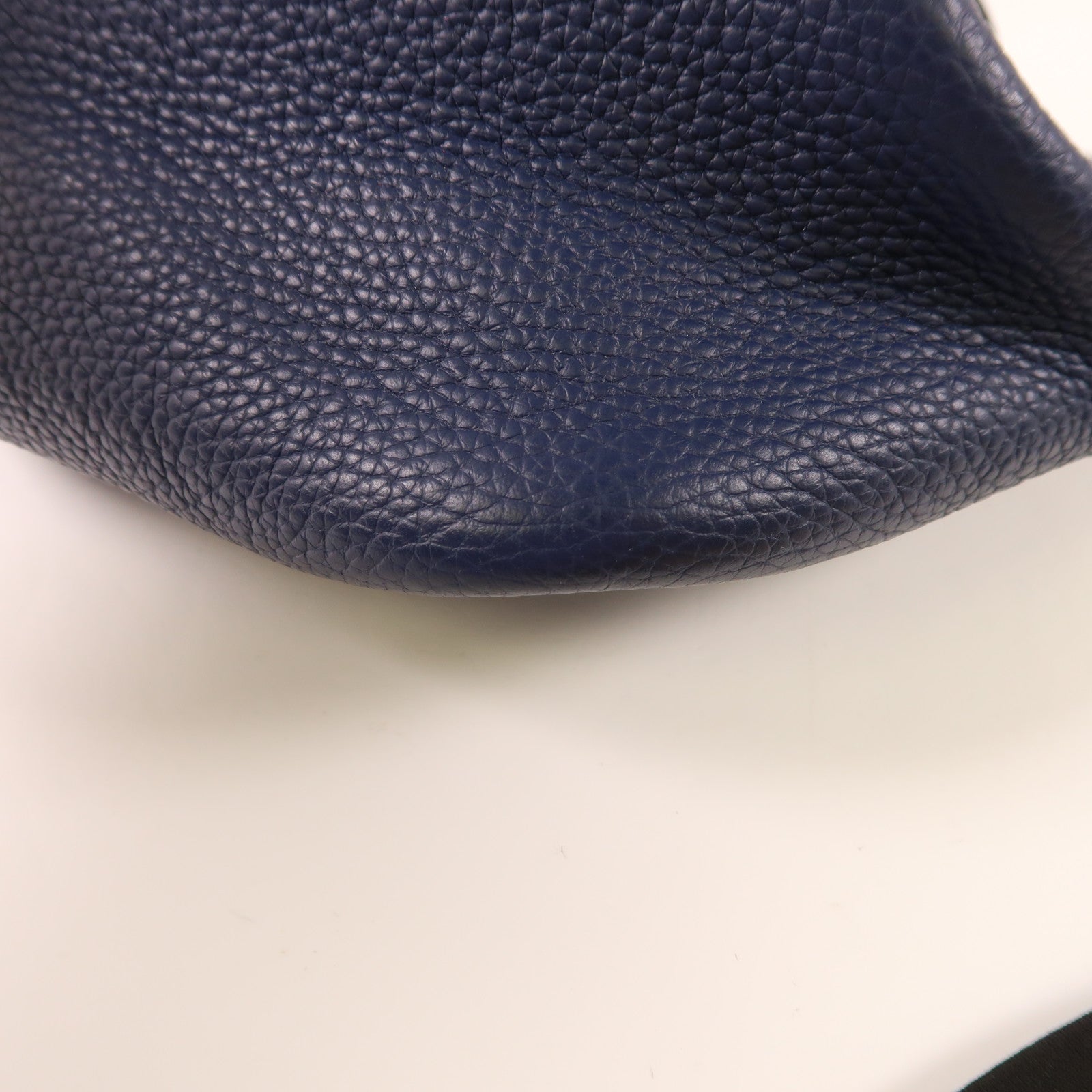 HERMES Clemence皮革Picotin GM銀扣手挽袋Bleu Nuit