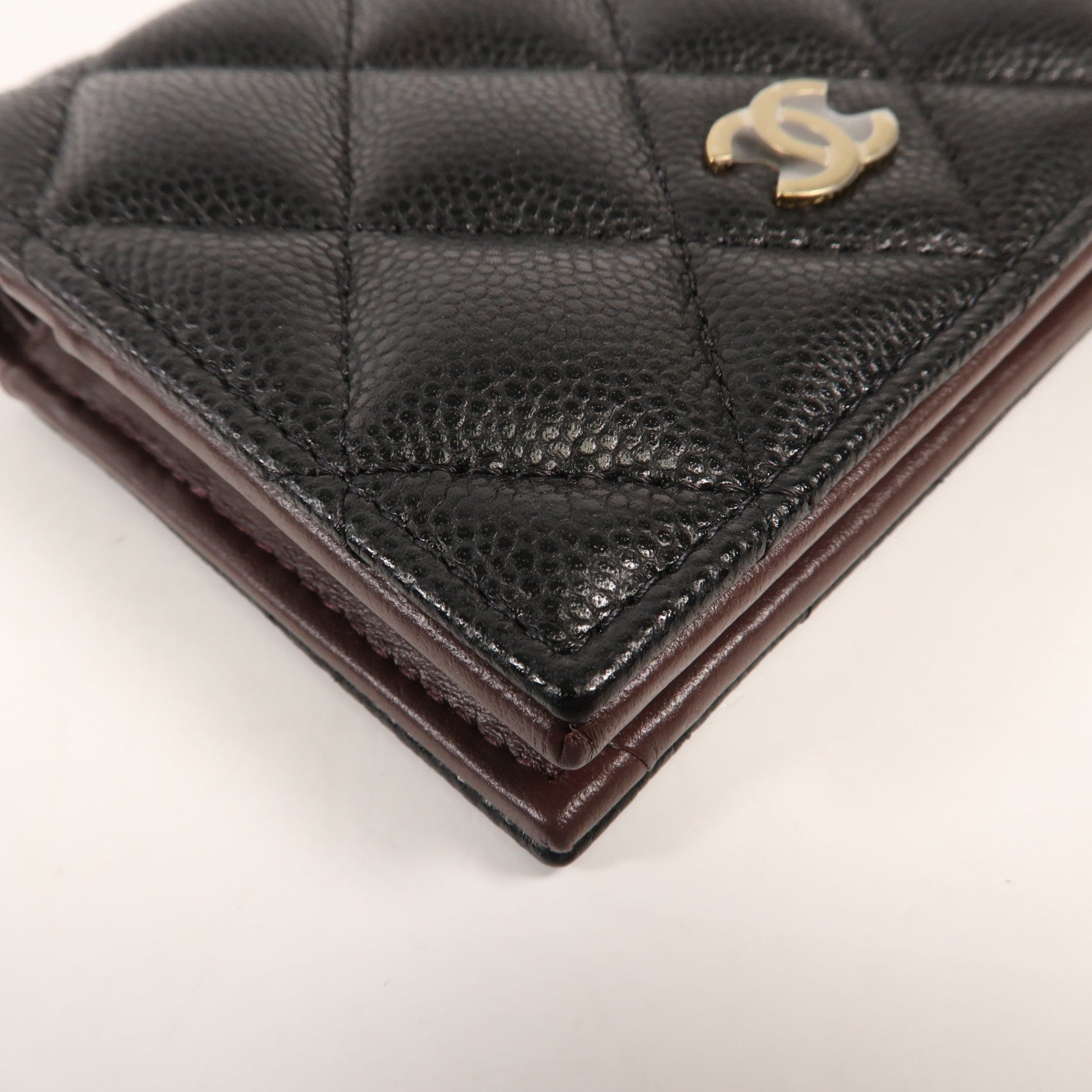 CHANEL 牛皮皮革Wallet金扣錢包