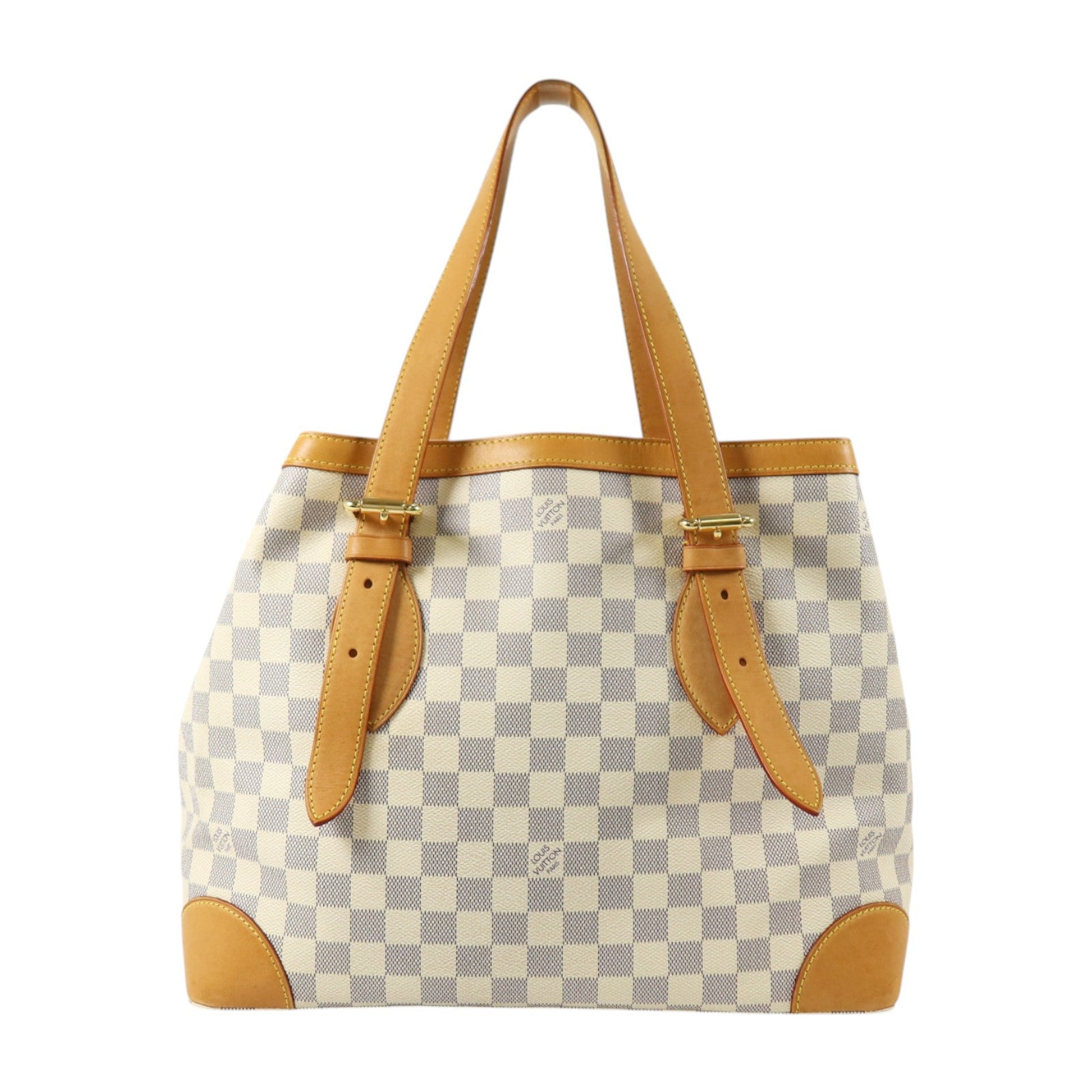 LOUIS VUITTON Damier Azur Hampstead MM金扣肩背袋