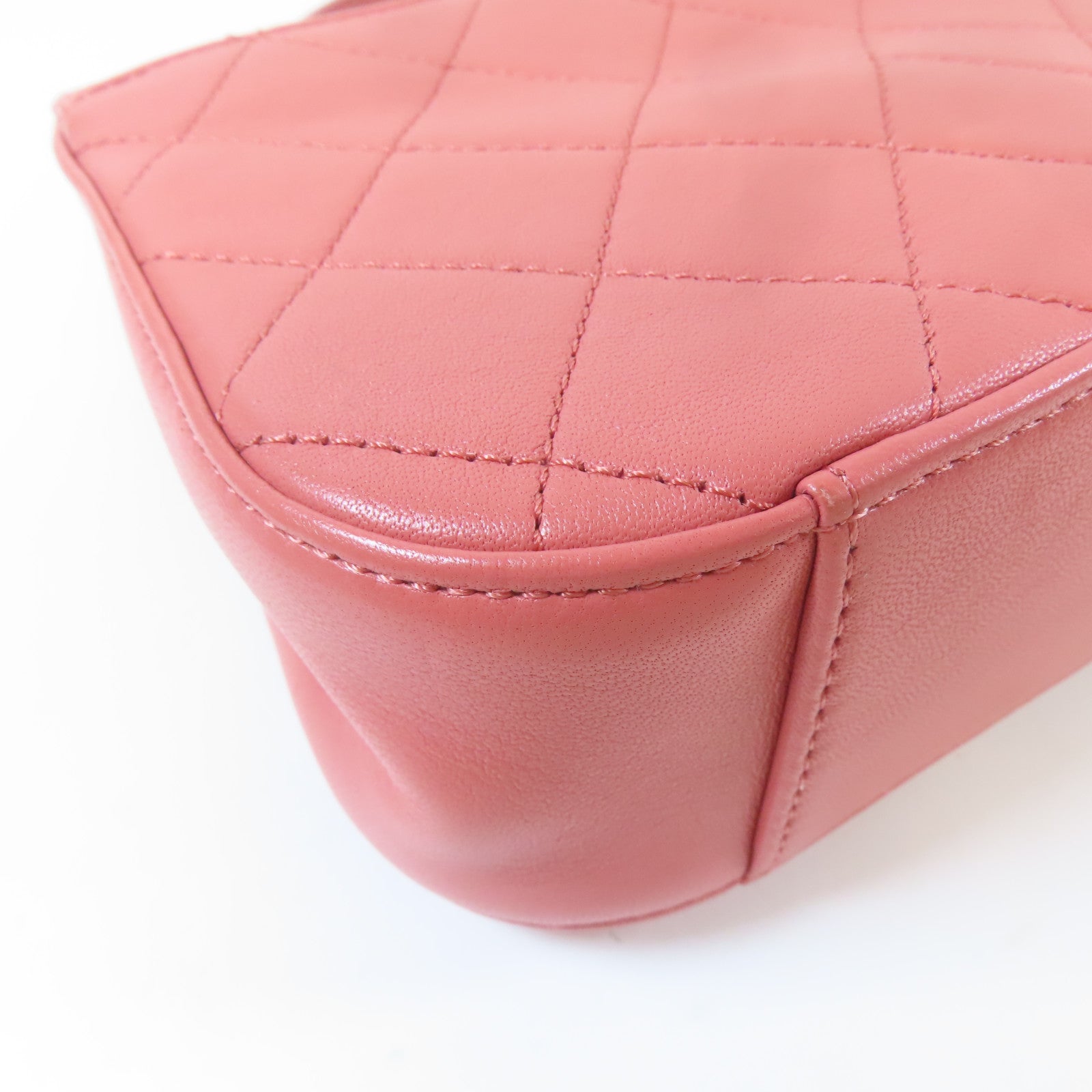 CHANEL 菱格羊皮皮革Chanel 19 Top Handle Bag金扣手挽肩背兩用袋粉紅色