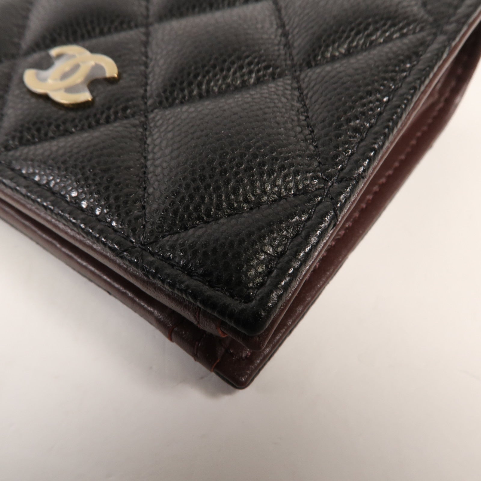 CHANEL 牛皮皮革Wallet金扣錢包