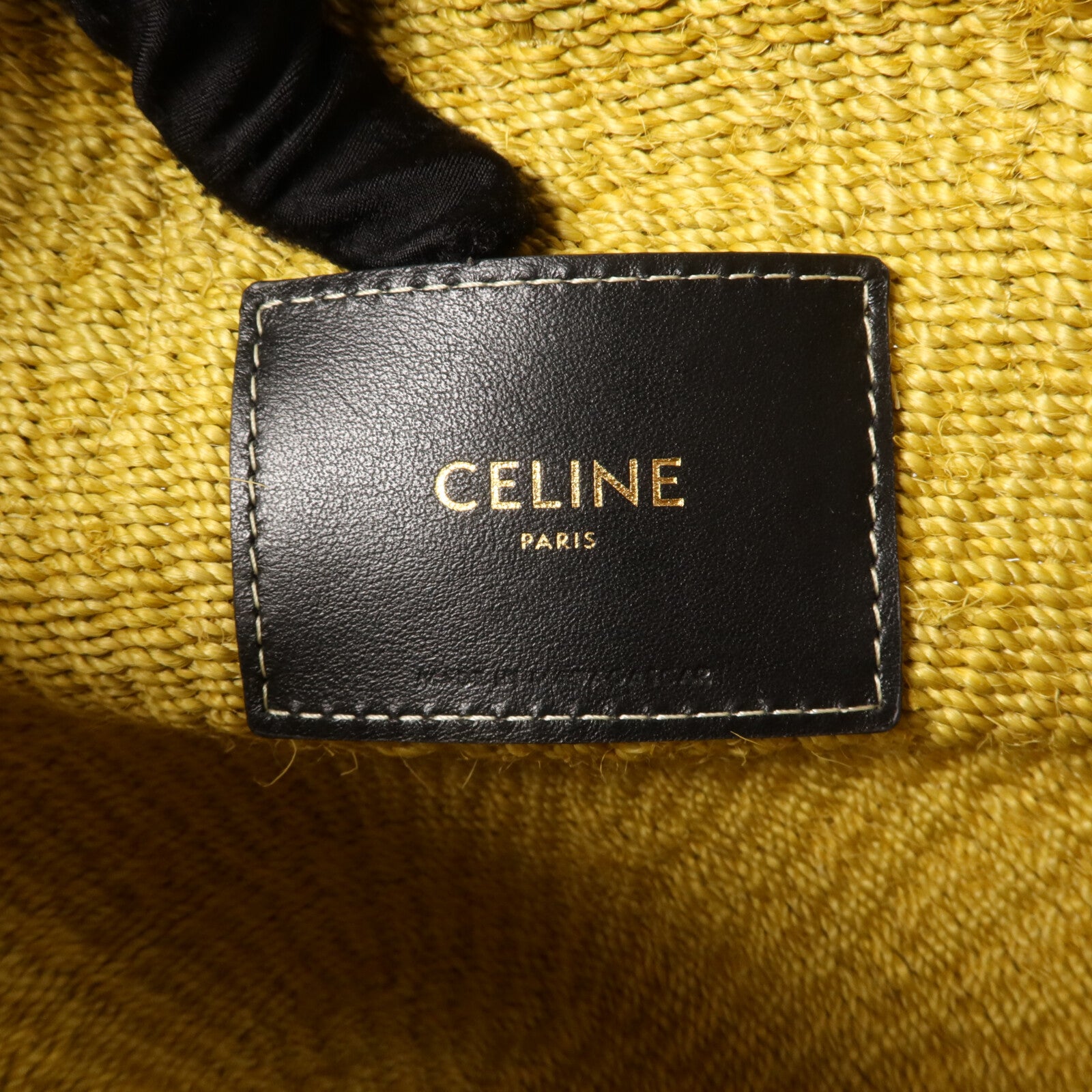 CELINE 龍葵麻/牛皮皮革Triomphe Beads Basket手挽肩背兩用袋