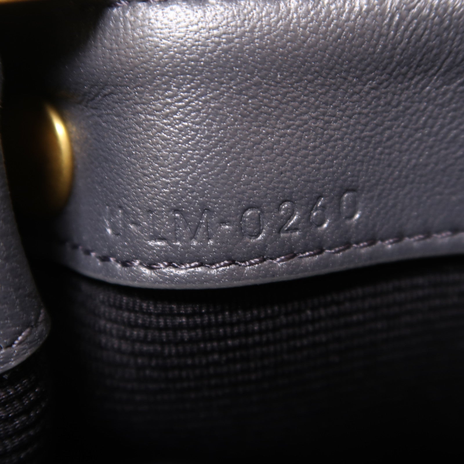 CELINE 羊皮皮革Trio金扣肩背袋灰色