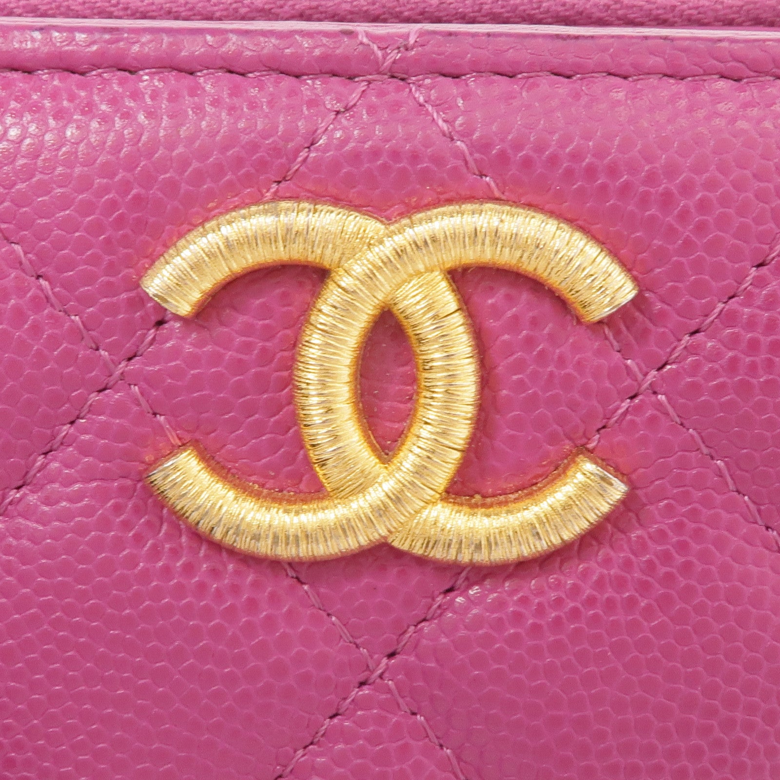 CHANEL 牛皮皮革Wallet金扣錢包