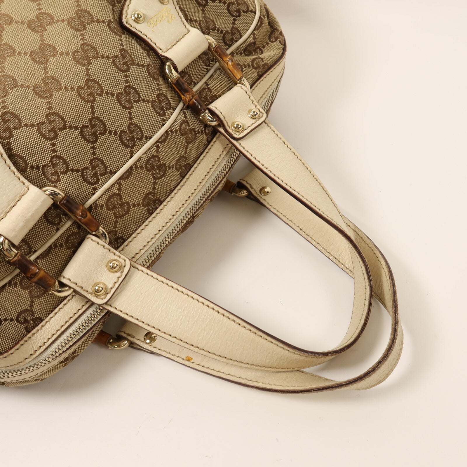 GUCCI 帆布Handle Bag金扣手挽袋
