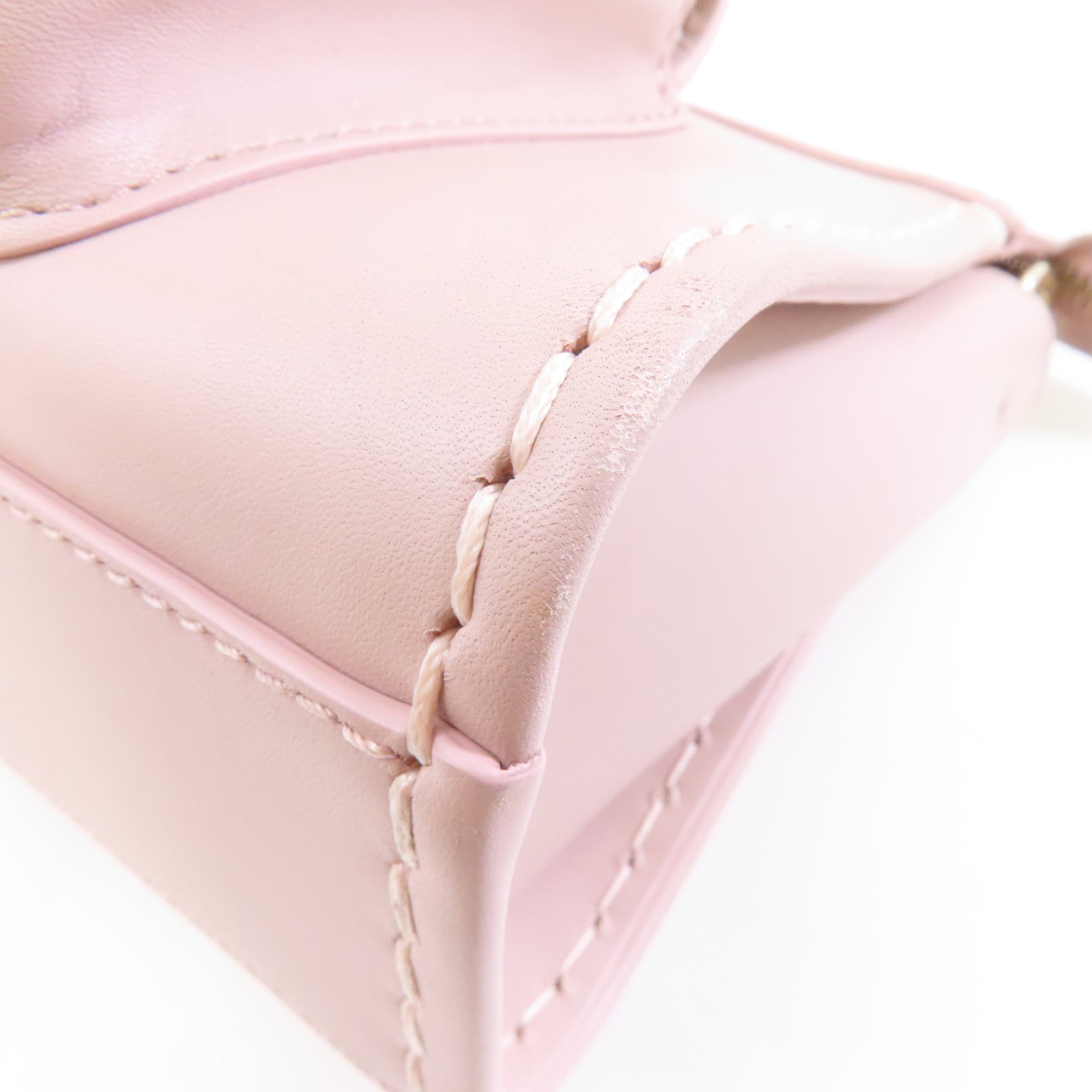 Chloe 牛皮皮革Shoulder Bag金扣肩背袋粉紅色