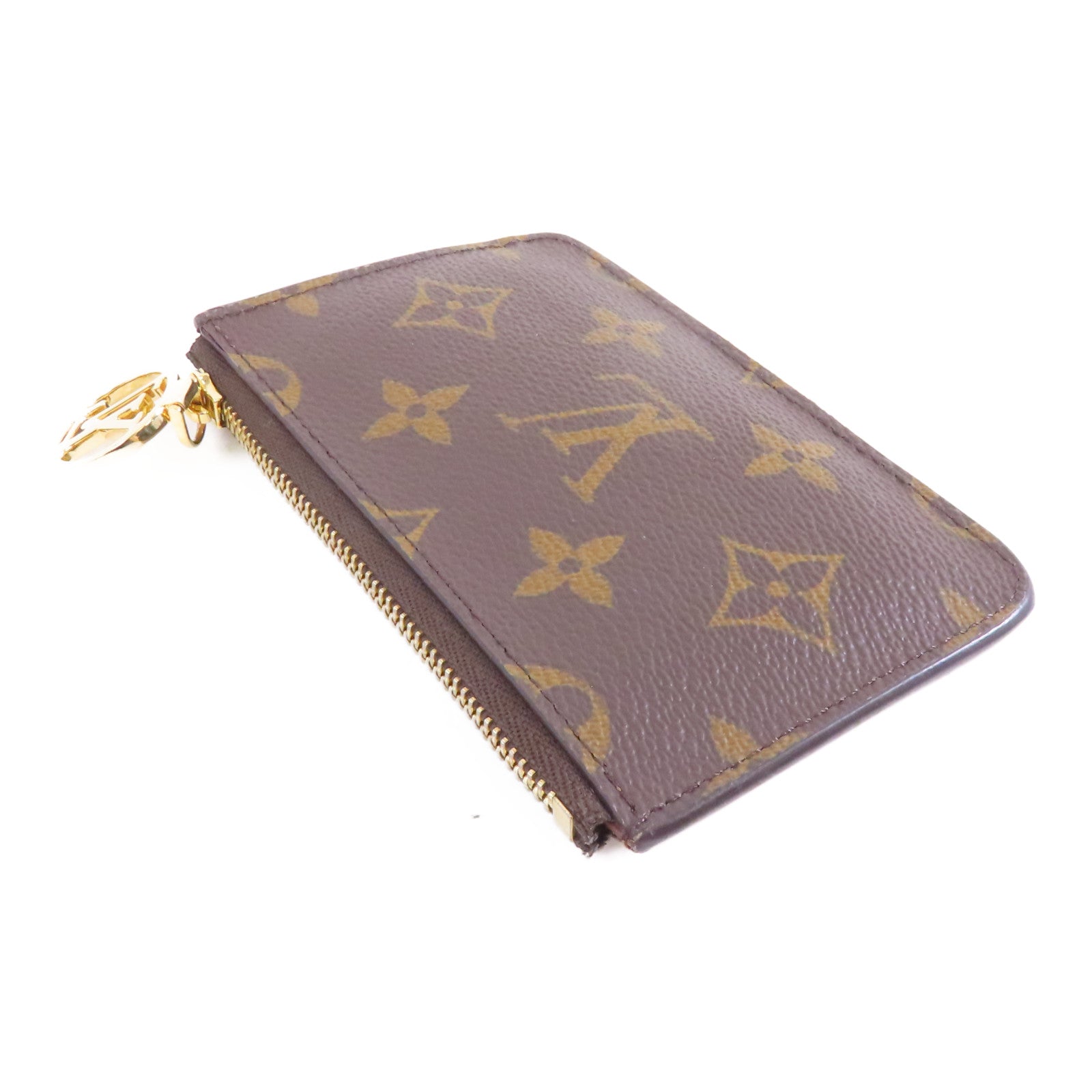 LOUIS VUITTON Monogram Romy Card Case金扣卡片套啡色