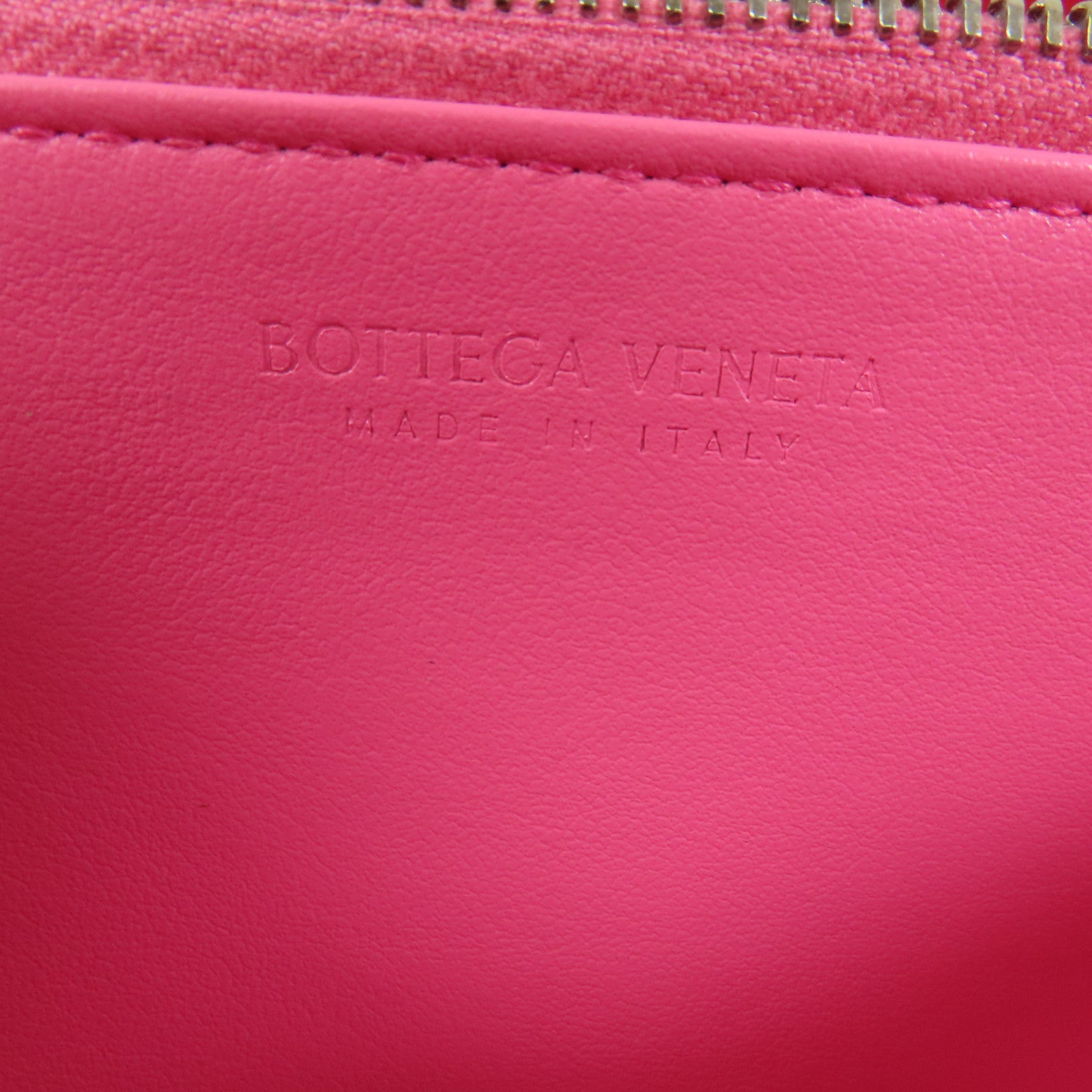BOTTEGA VENETA 織紋皮革Round Long Wallet銀扣拉鏈長錢包