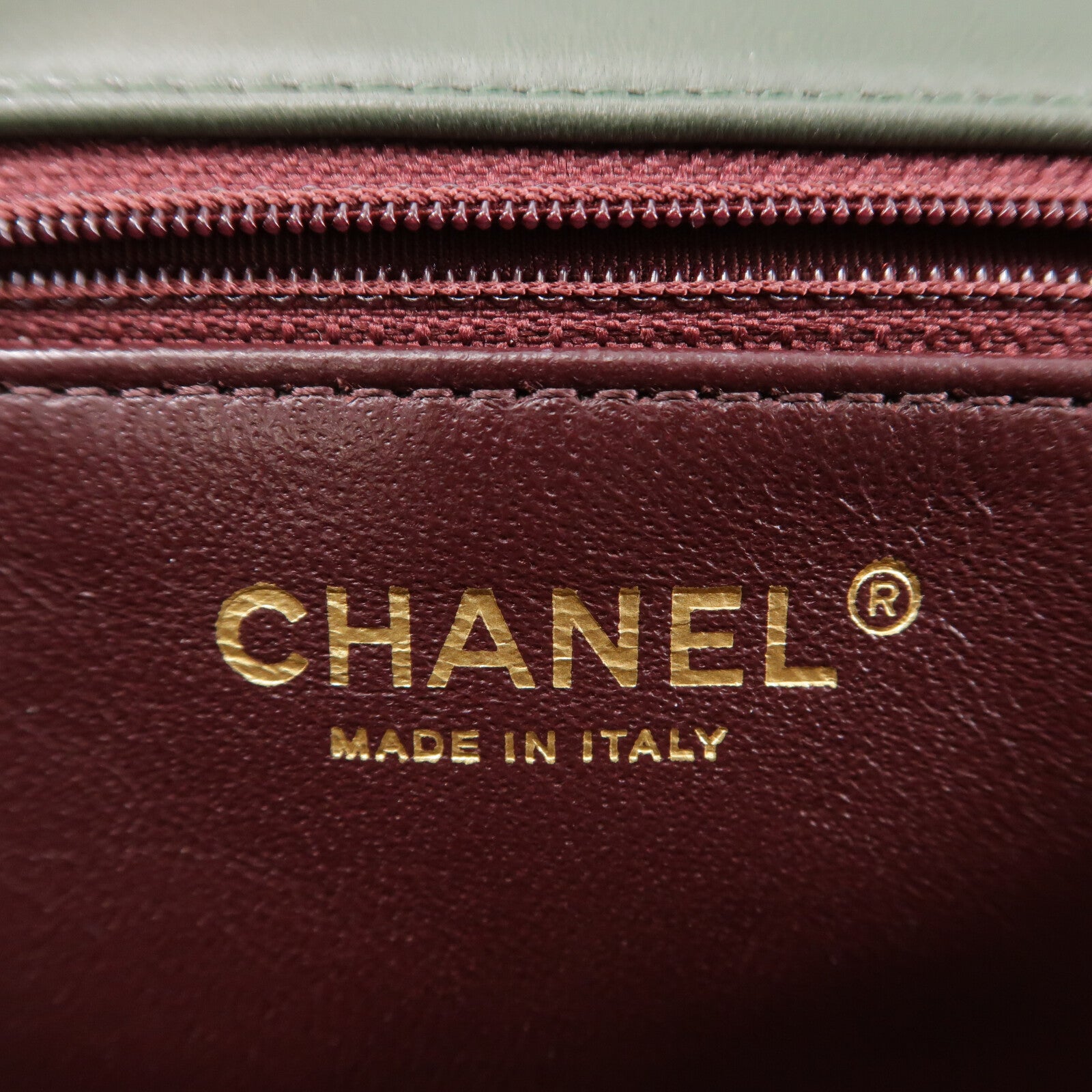 CHANEL 羊皮皮革Two-Tone Cuba Flap Bag鏈帶肩背袋