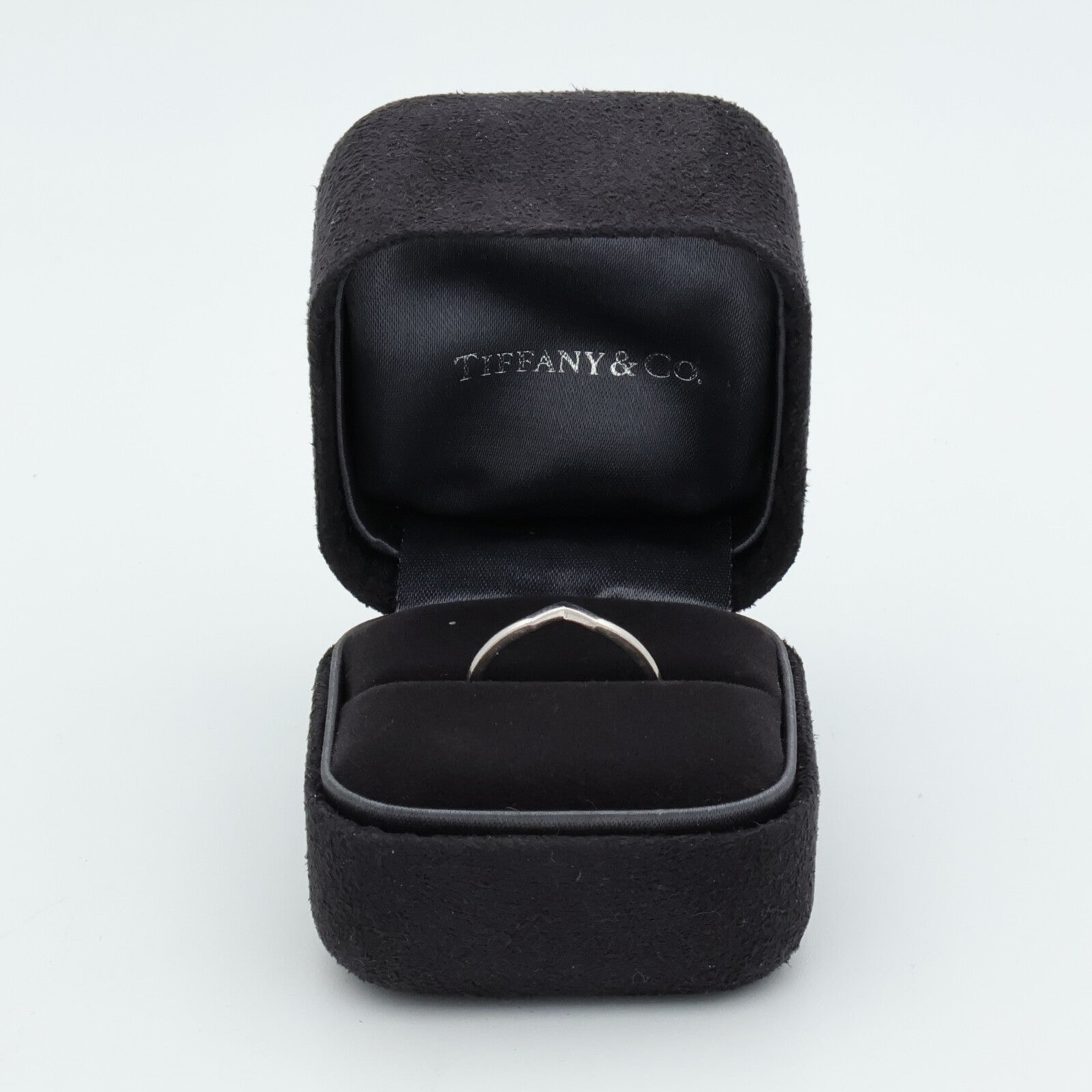 TIFFANY＆CO PT950鉑金V Band Ring戒指