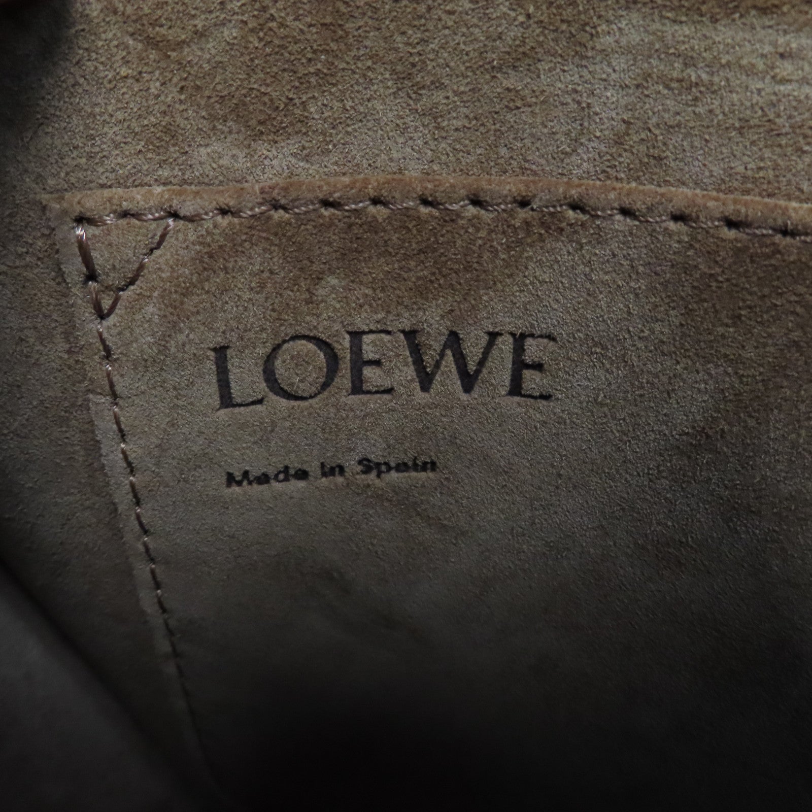 LOEWE 牛皮皮革Gate Small金扣肩背袋灰色