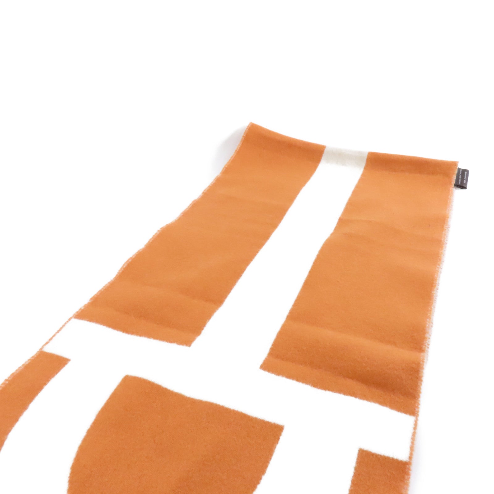 HERMES Cashmere Scarf圍巾米色/橙色