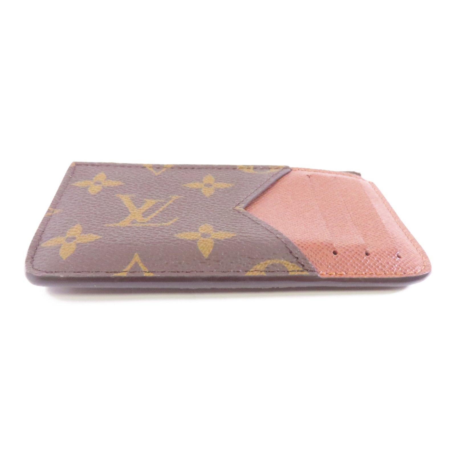 LOUIS VUITTON Monogram Romy Card Case金扣卡片套啡色