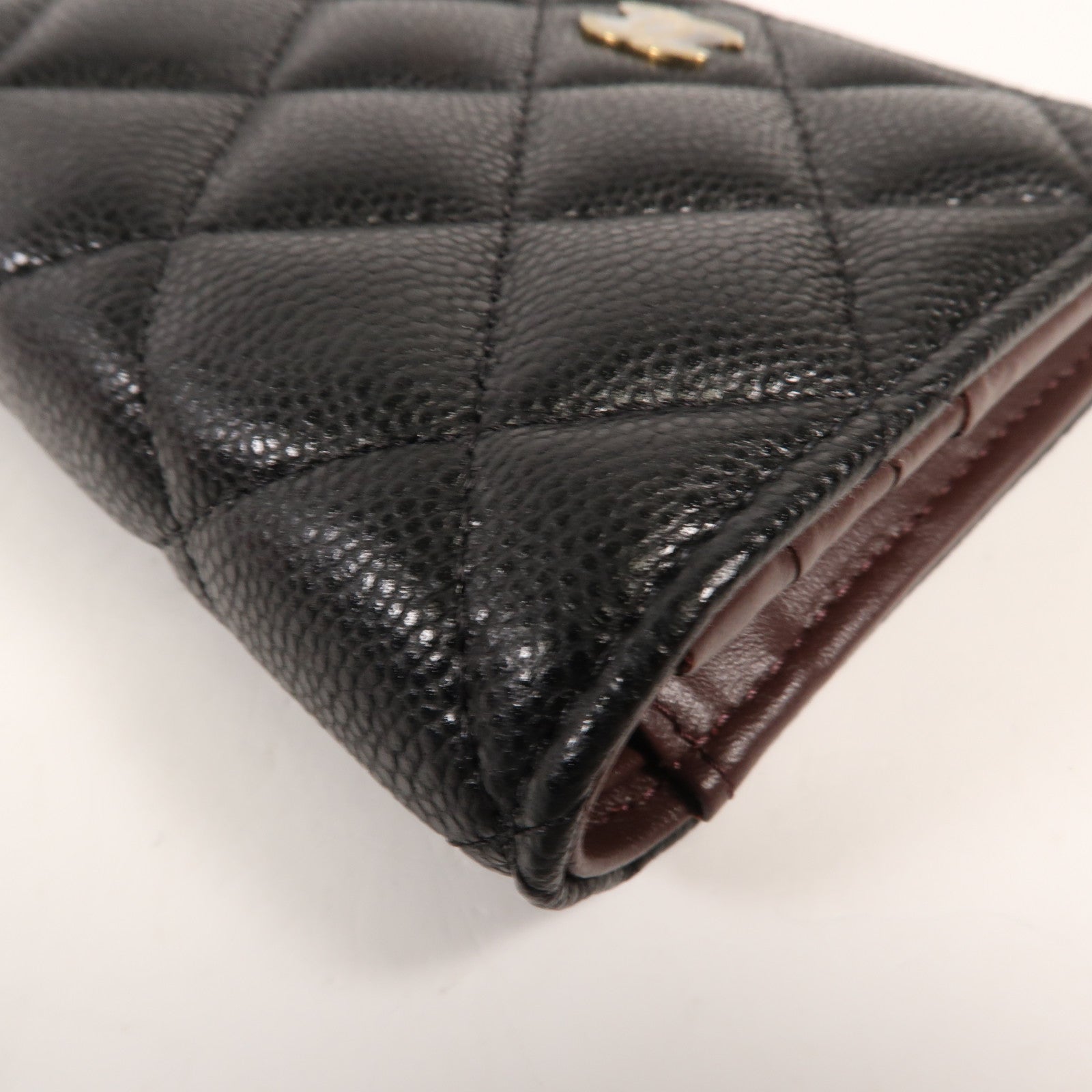 CHANEL 牛皮皮革Wallet金扣錢包