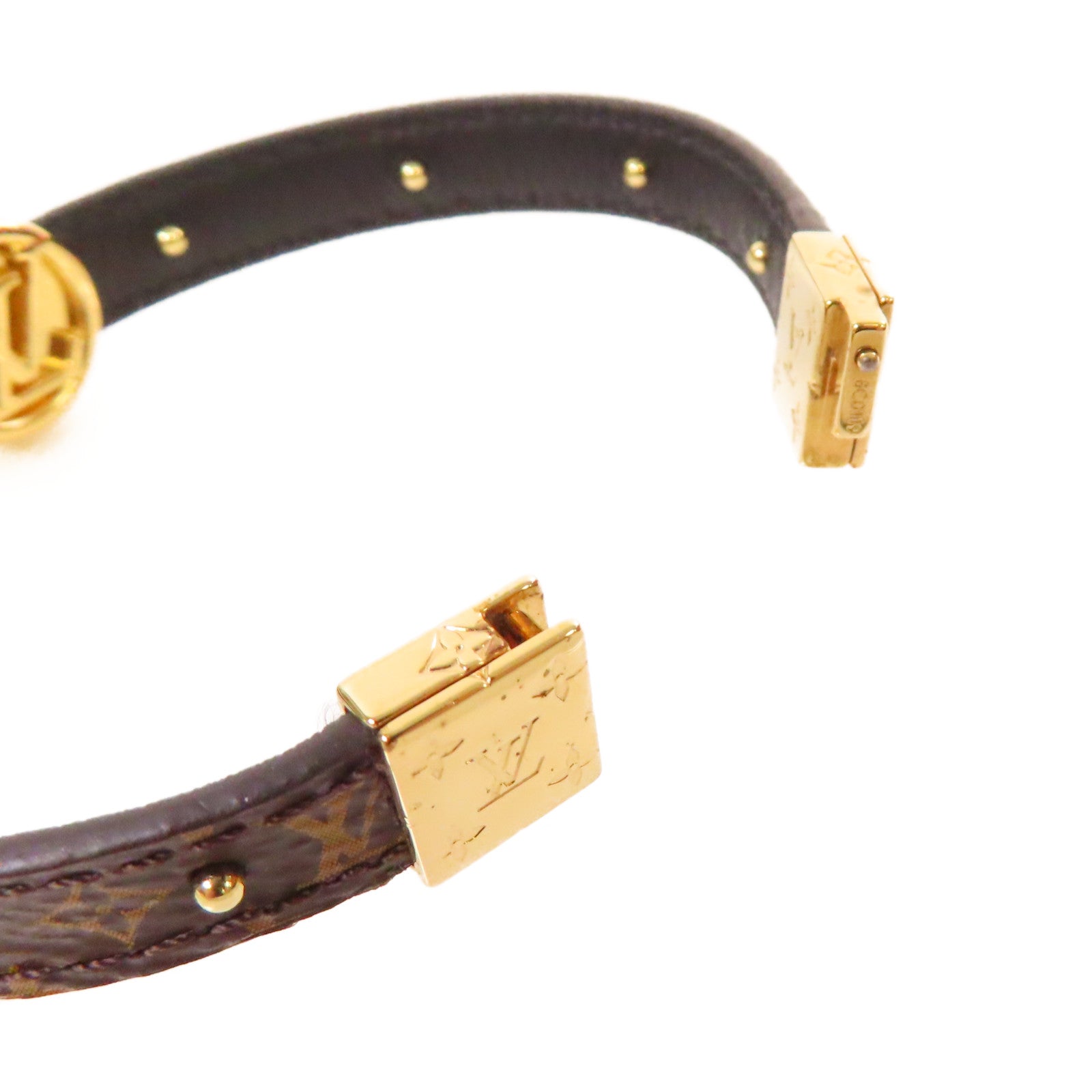 LOUIS VUITTON 【激減優惠】Monogram Circle Bracelet金扣手鏈啡色