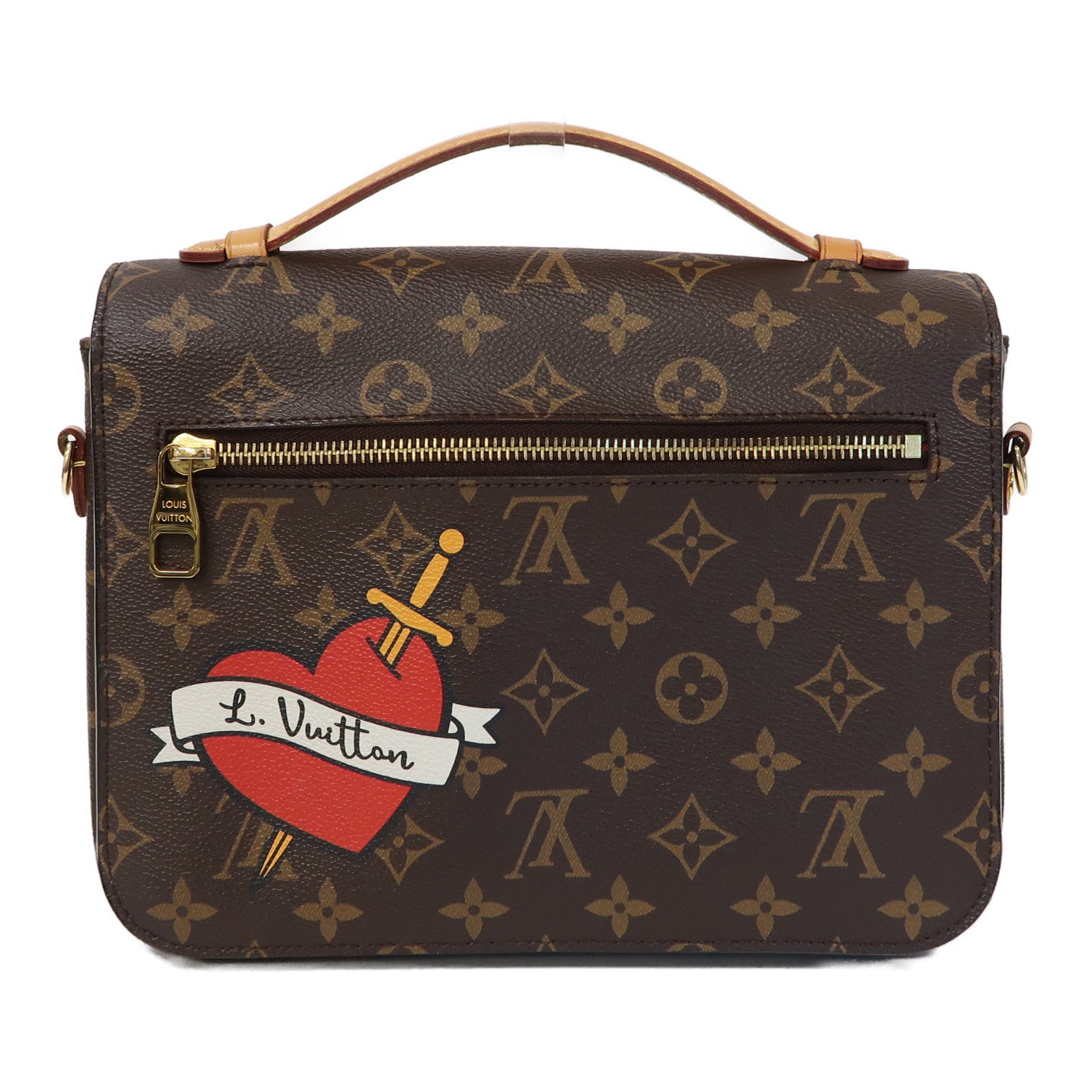 LOUIS VUITTON Monogram Pochette Metis金扣手挽肩背兩用袋啡色