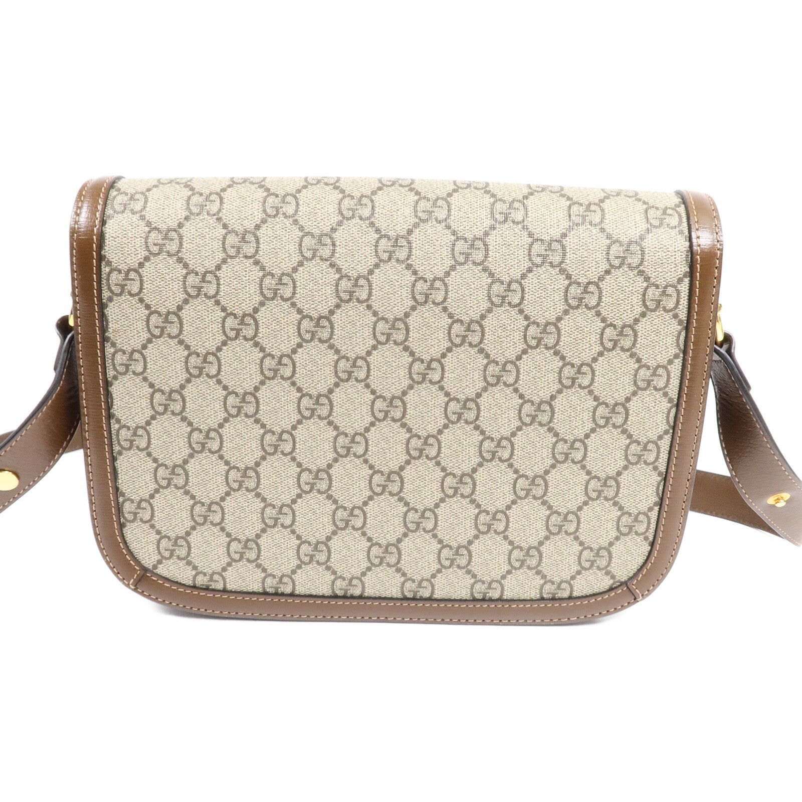 GUCCI 塗層帆布Horsebit 1955肩背袋