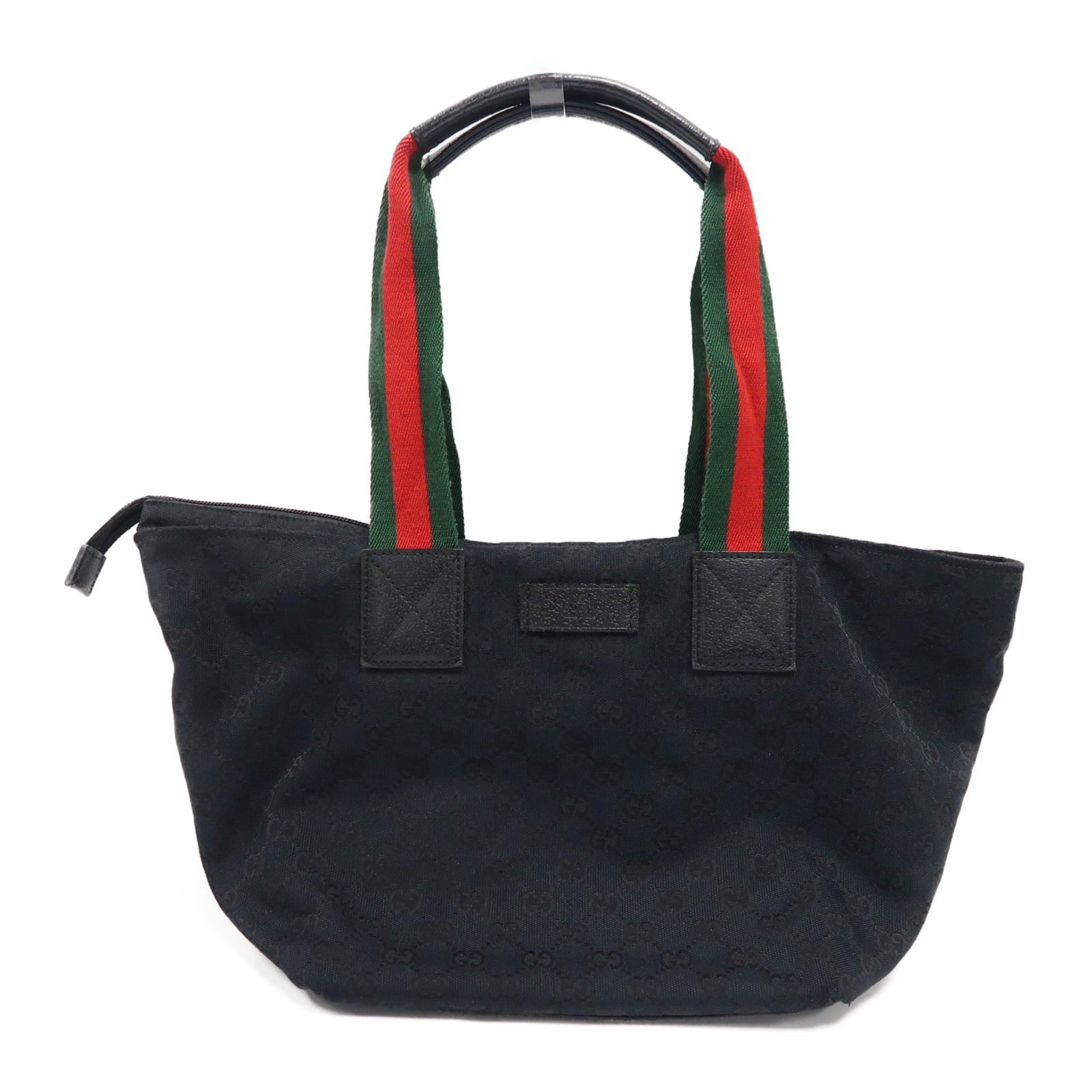 GUCCI 帆布Shoulder Bag銀扣肩背袋黑色