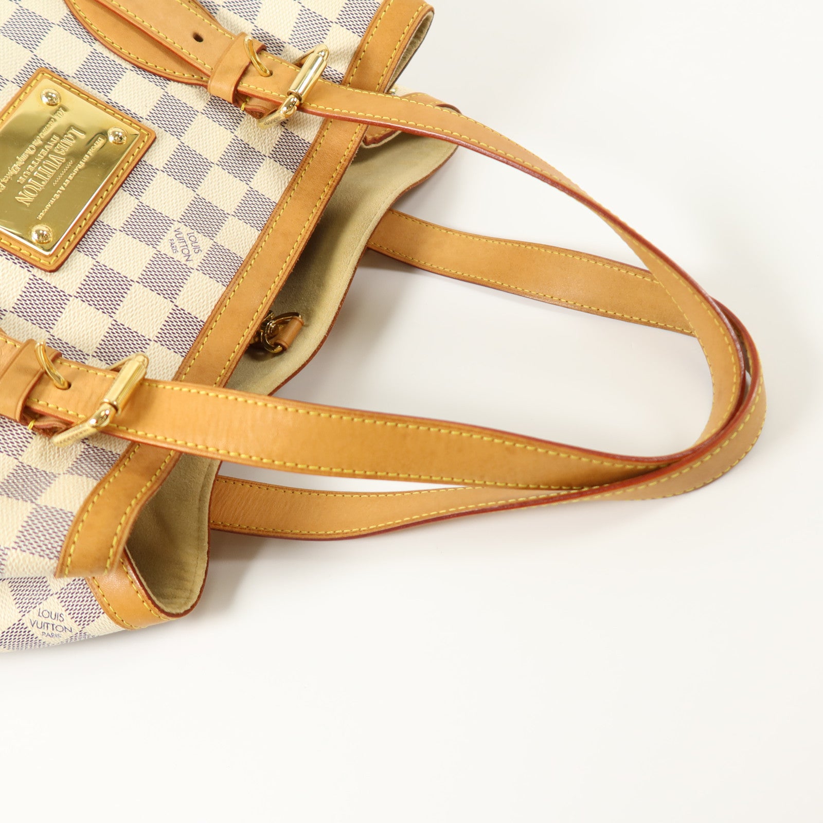 LOUIS VUITTON Damier Azur Hampstead MM金扣肩背袋