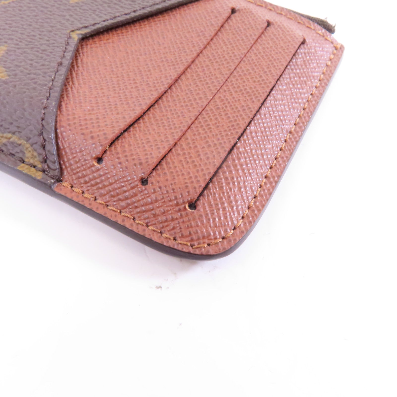 LOUIS VUITTON Monogram Romy Card Case金扣卡片套啡色