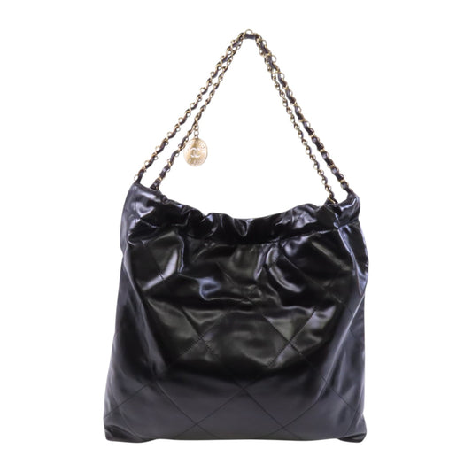 CHANEL 羊皮皮革Chanel 22 Medium金扣鏈帶肩背袋